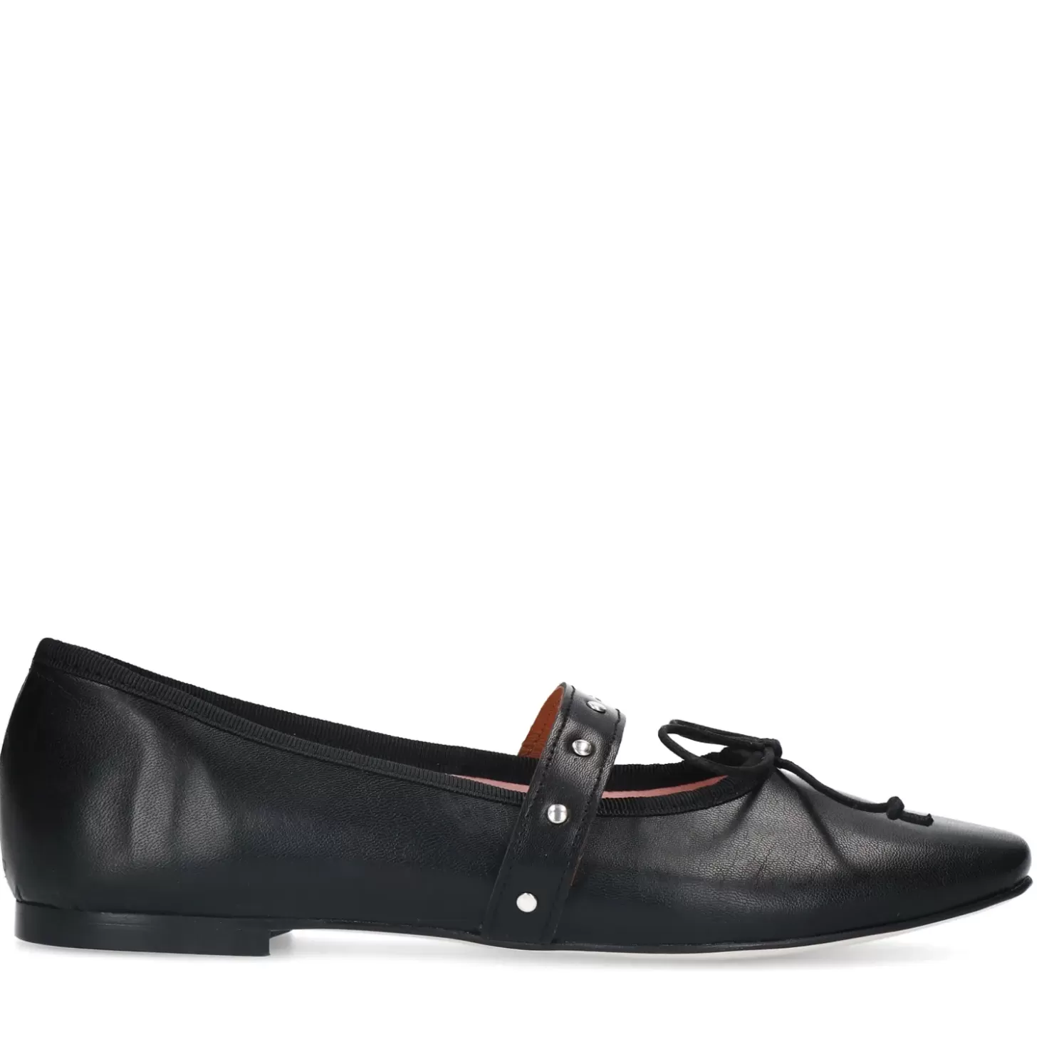 Shop Ballerina Flats With Studs - Black Women Moccasins