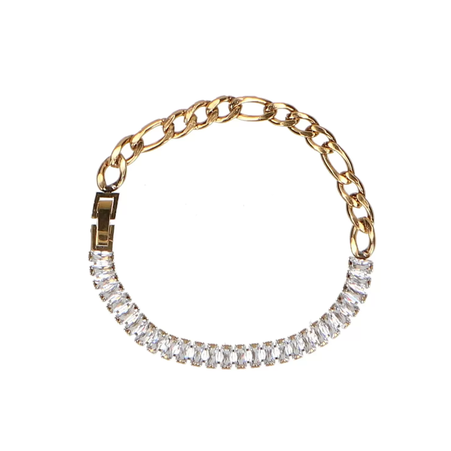 Flash Sale Bracelet With Rhinestones - Gold Women Jewelry