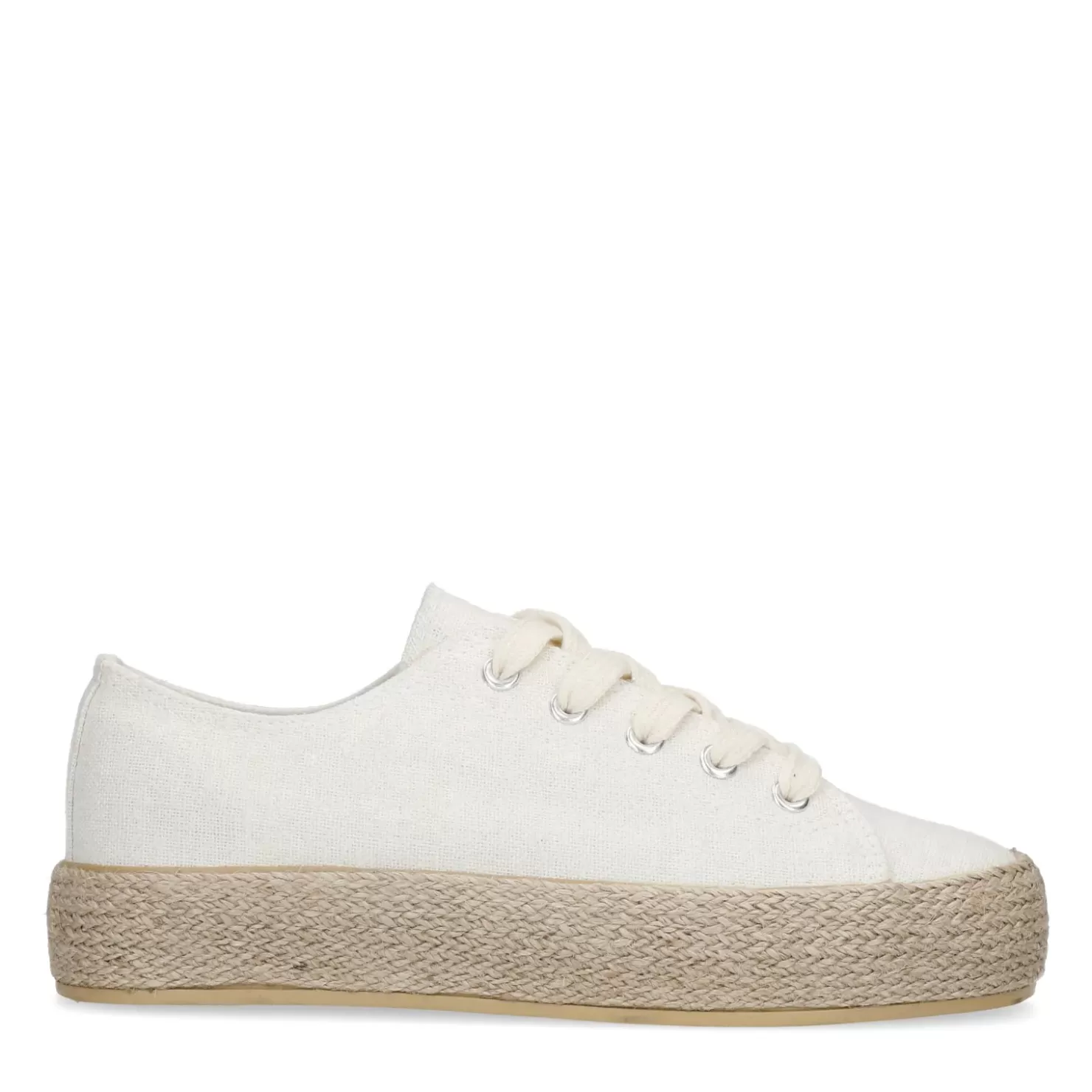 Outlet Canvas Sneakers With Rope Sole - Off-White Women Sneakers