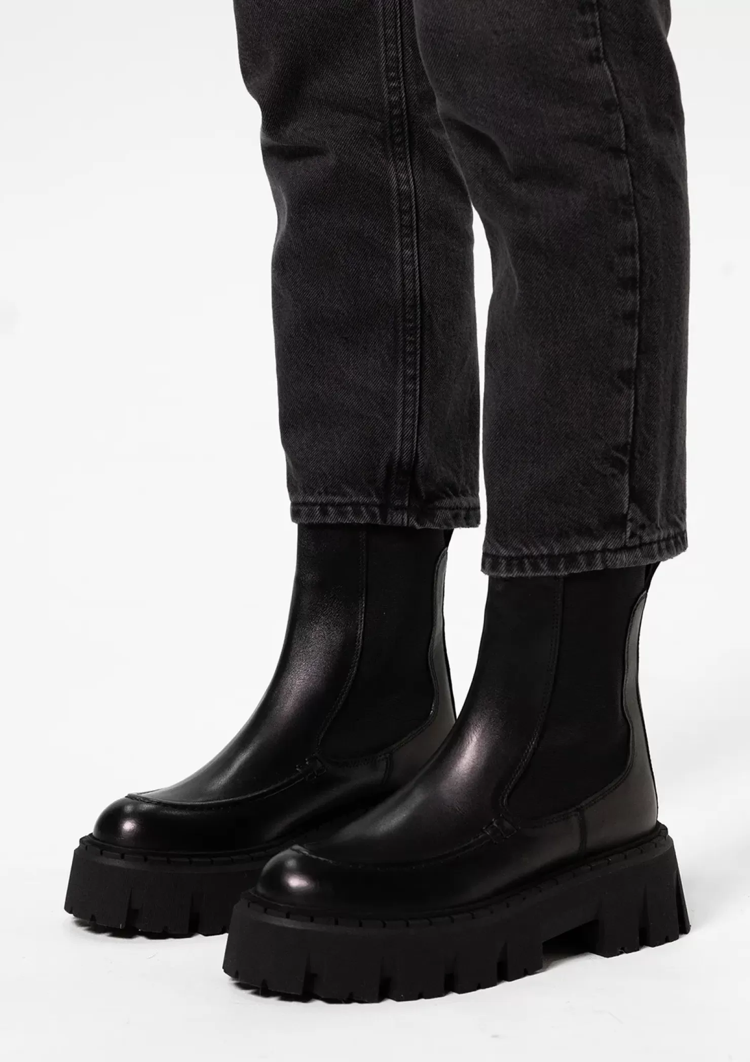 Cheap Chunky Chelsea Boots - Black Women Ankle Boots