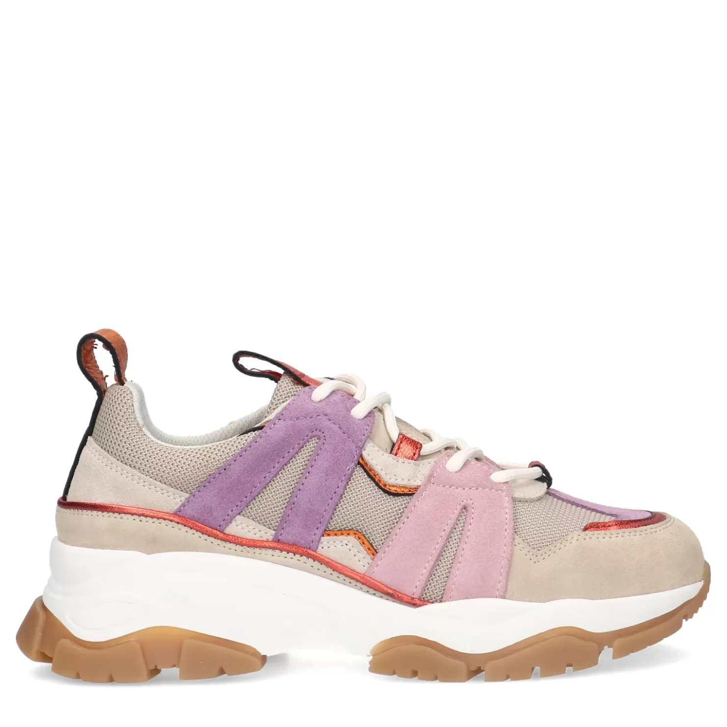 Shop Chunky Sneakers With Details - Beige Women Sneakers