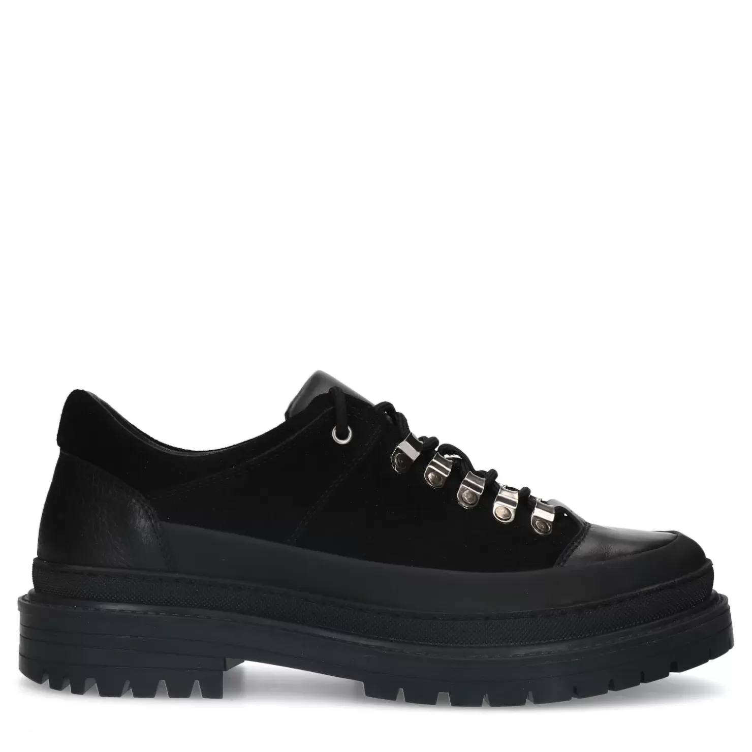 Discount Chunky Suede Lace-Up Shoes - Black Men Lace-Up Shoes