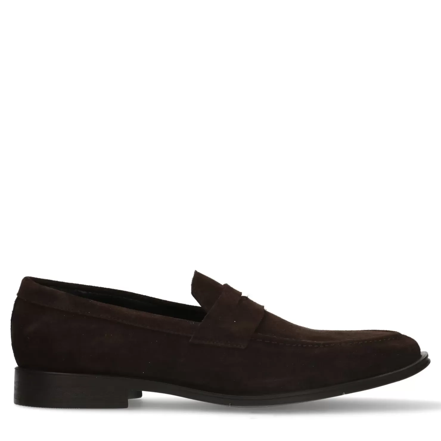 Clearance Classic Suede Loafers - Brown Men Moccasins