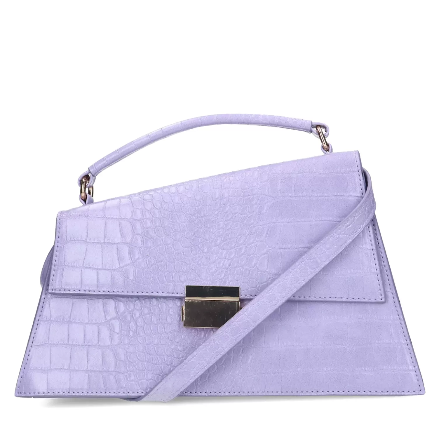 Discount Crocodile Handbag With Details - Lilac Women Hand Bags