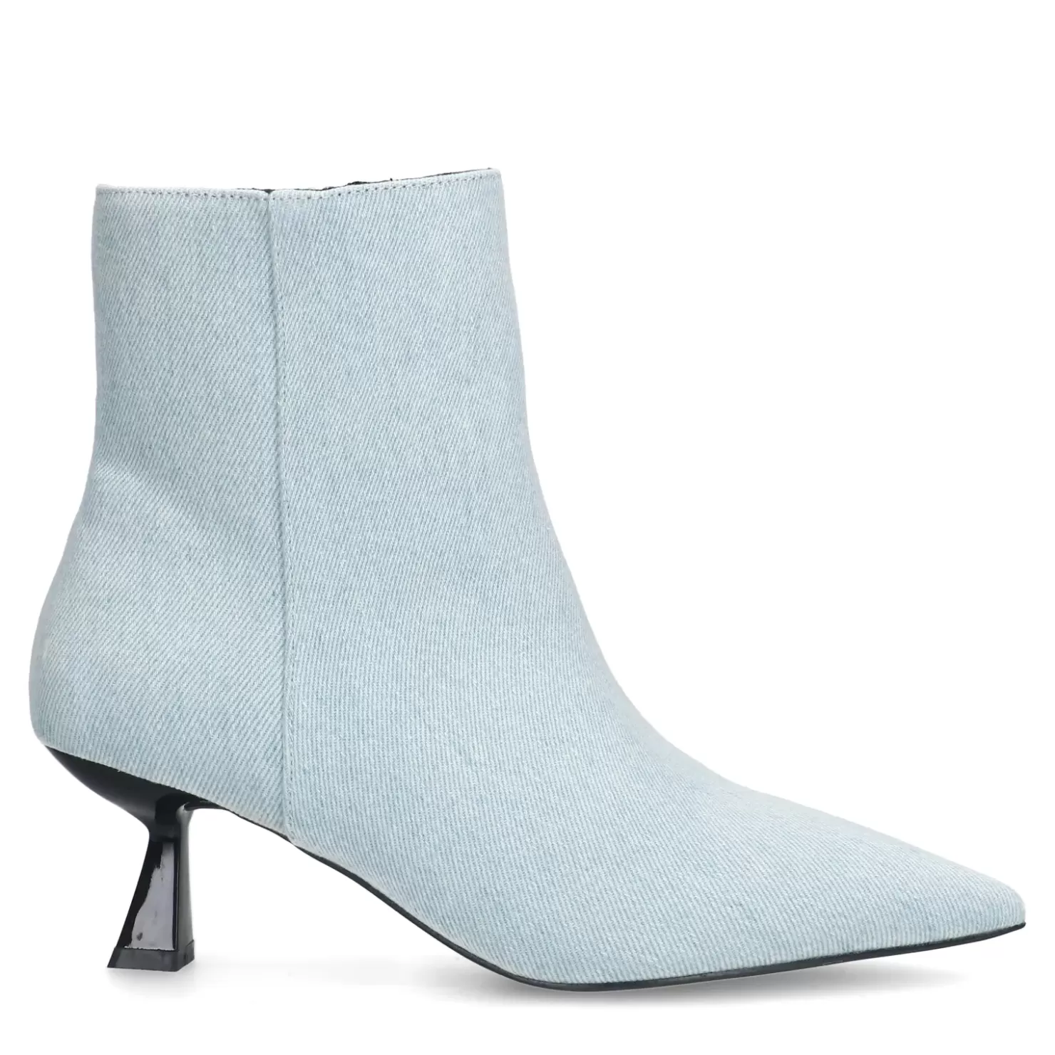 Sale Denim Ankle Boots With Funnel Heel Women Ankle Boots