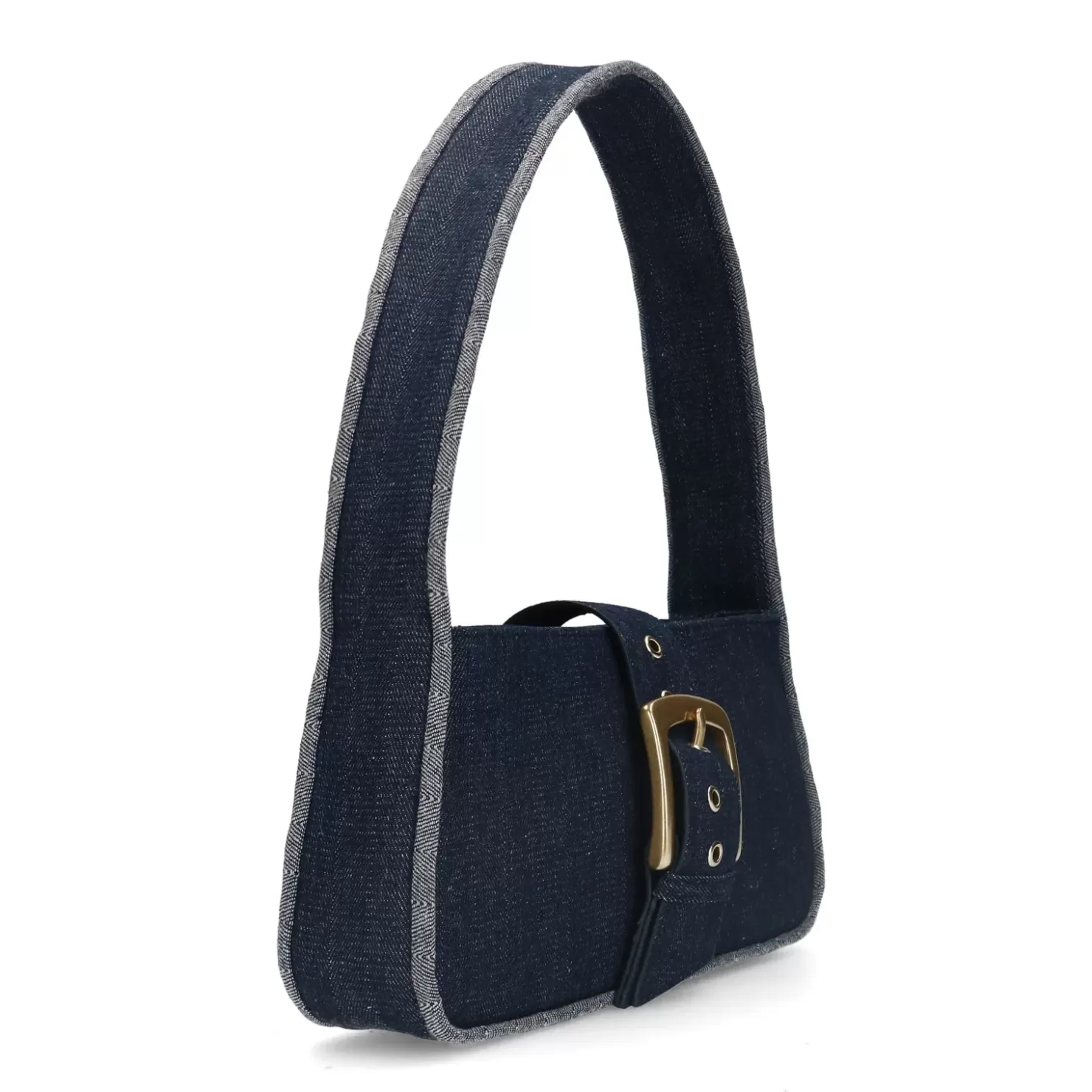 Flash Sale Denim Shoulder Bag With Buckle - Dark Blue Women Crossbody Bags