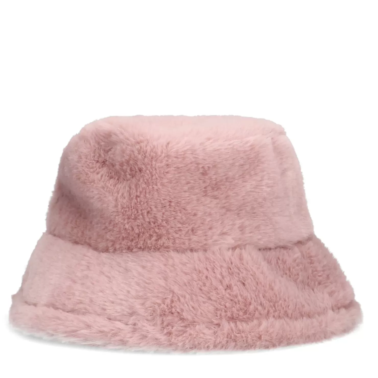 New Faux Fur Bucket Hat - Pink Women Hats & Beanies