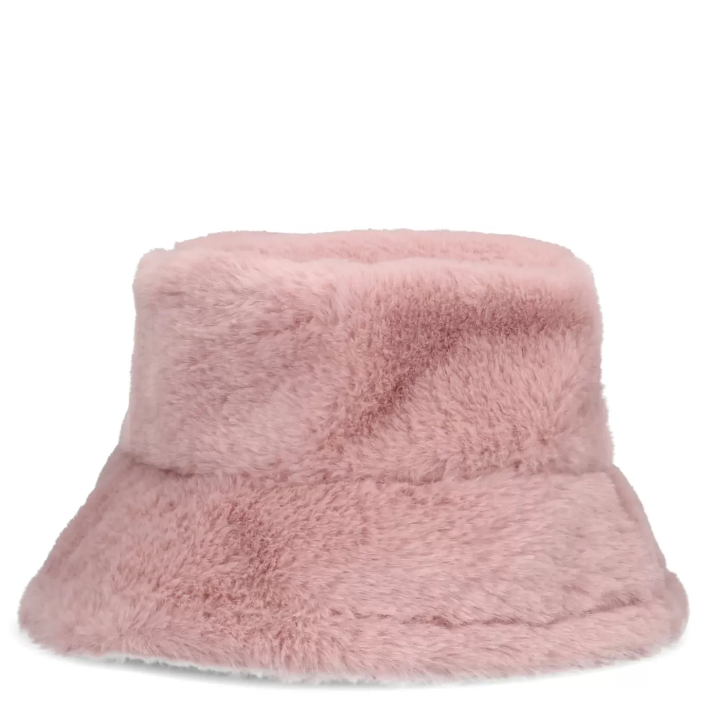 New Faux Fur Bucket Hat - Pink Women Hats & Beanies