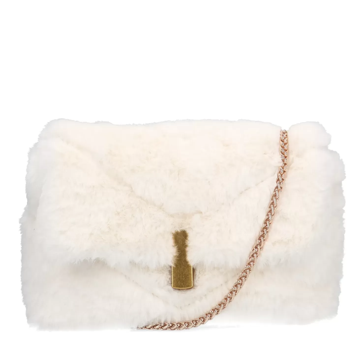 Cheap Faux Fur Crossbody Bag - Off-White Women Crossbody Bags