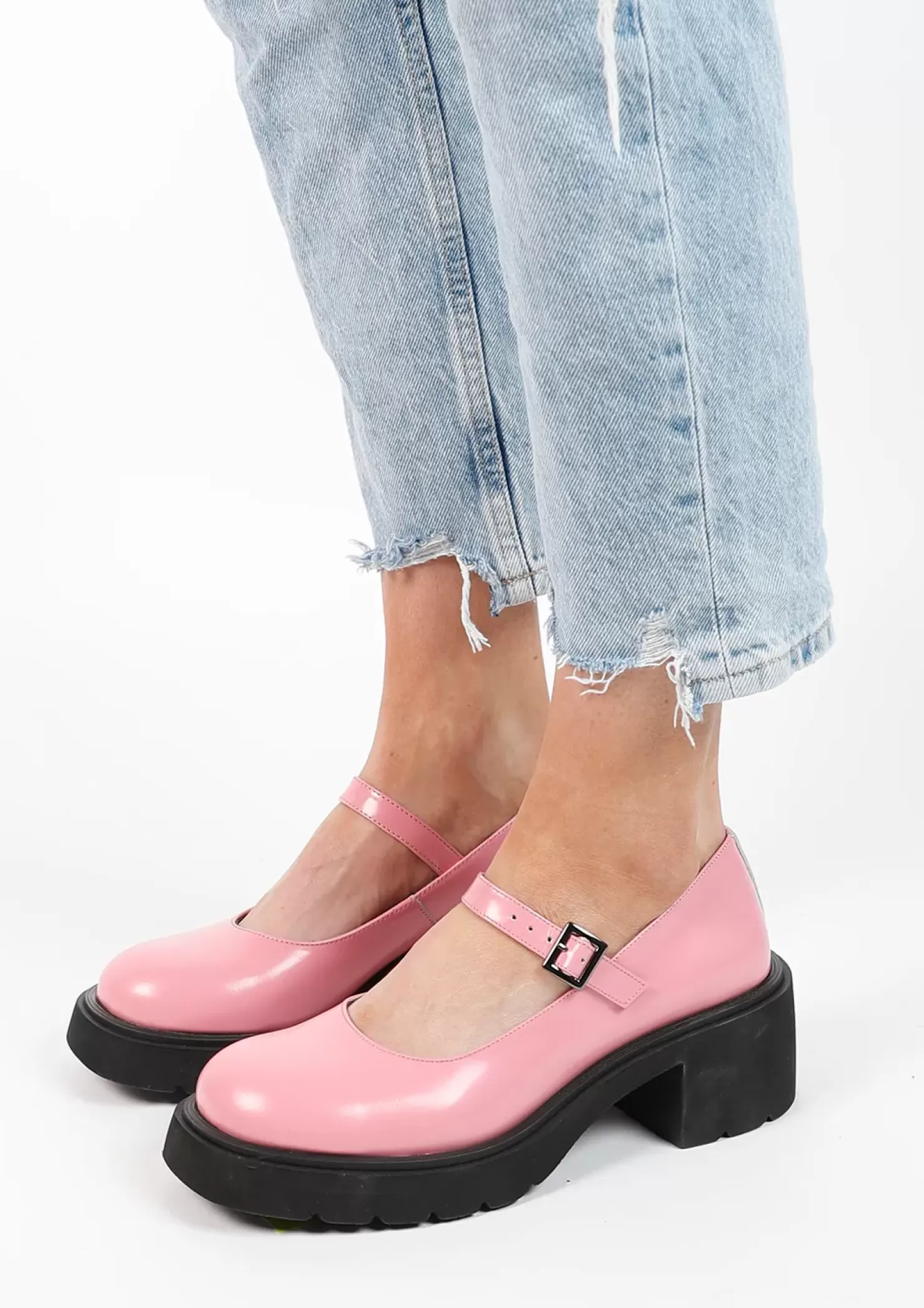 Sale Firm Pumps With Platform Sole - Pink Women Pumps