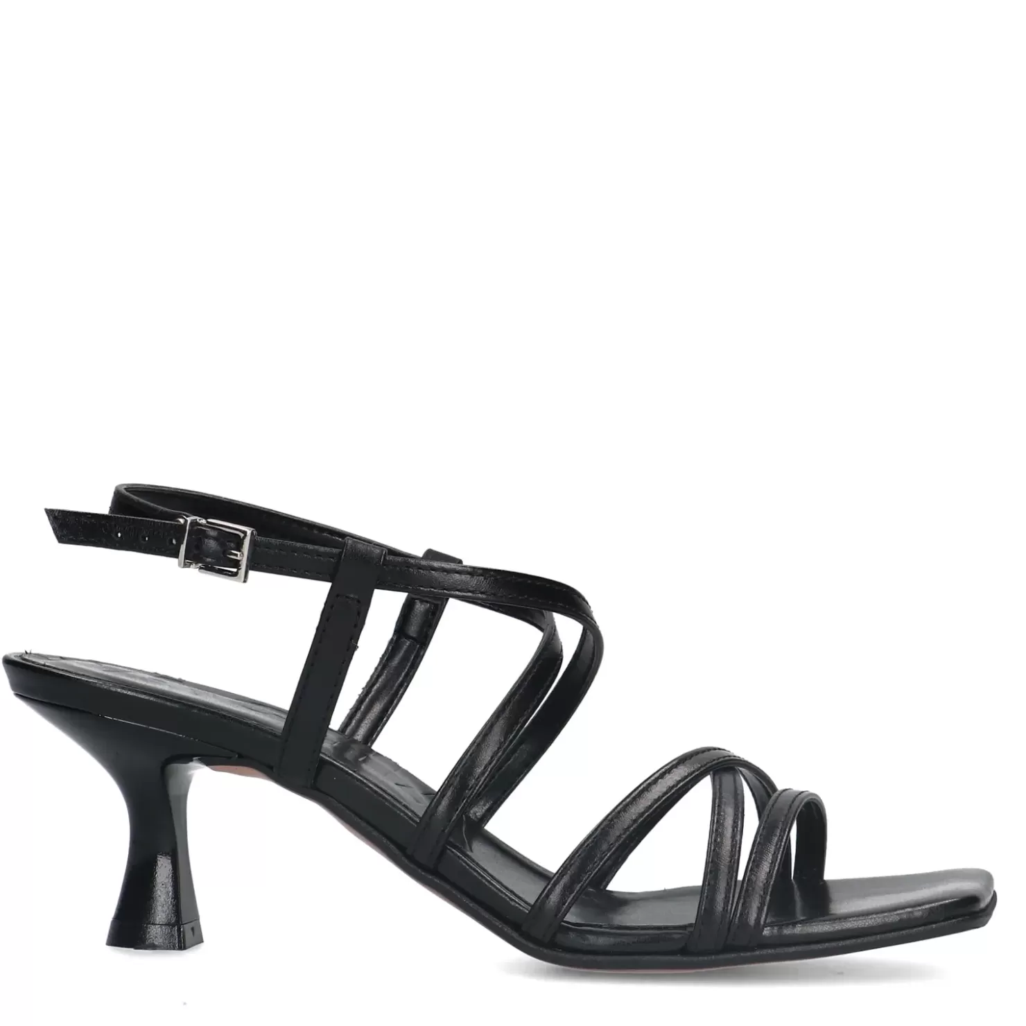 Discount Funnel Heel Sandals - Black Women Sandals