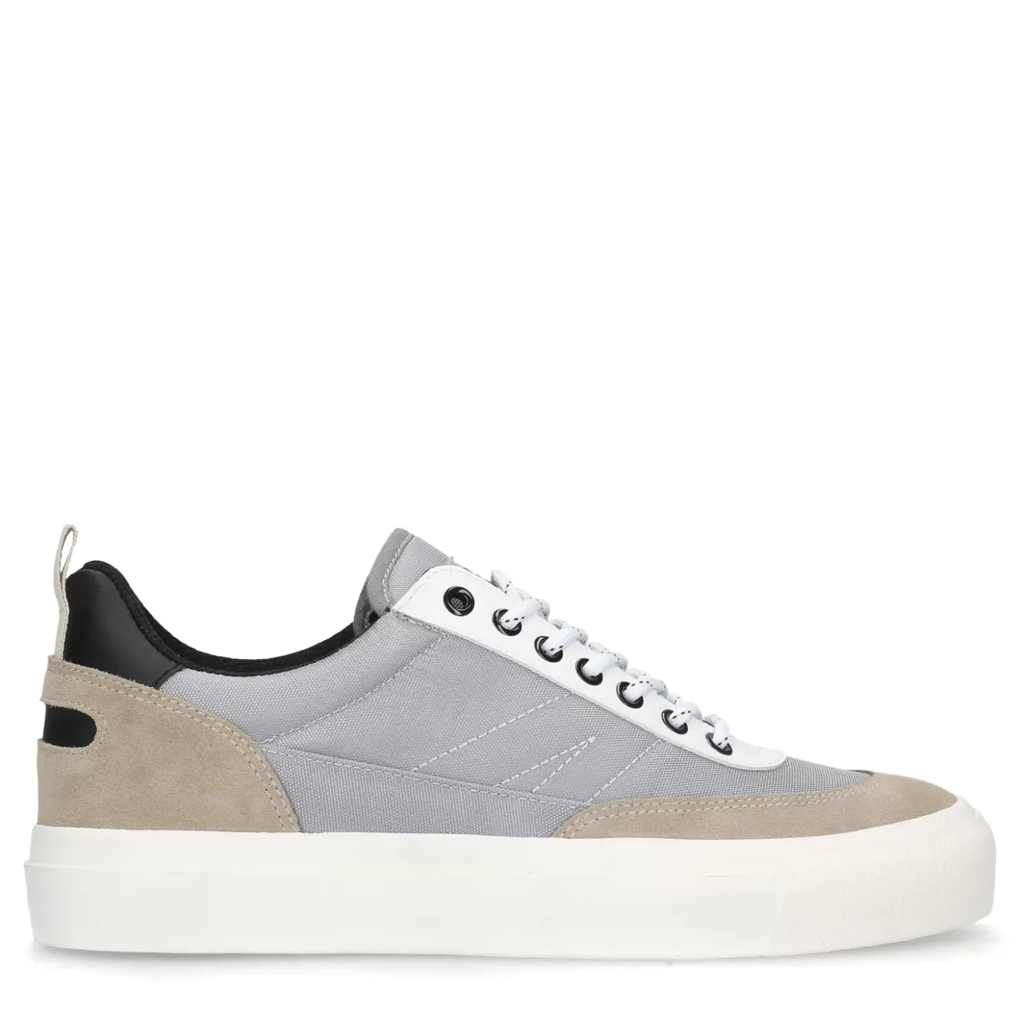 Store Goliath Sneakers In Nylon And Suede - Gray Men Sneakers