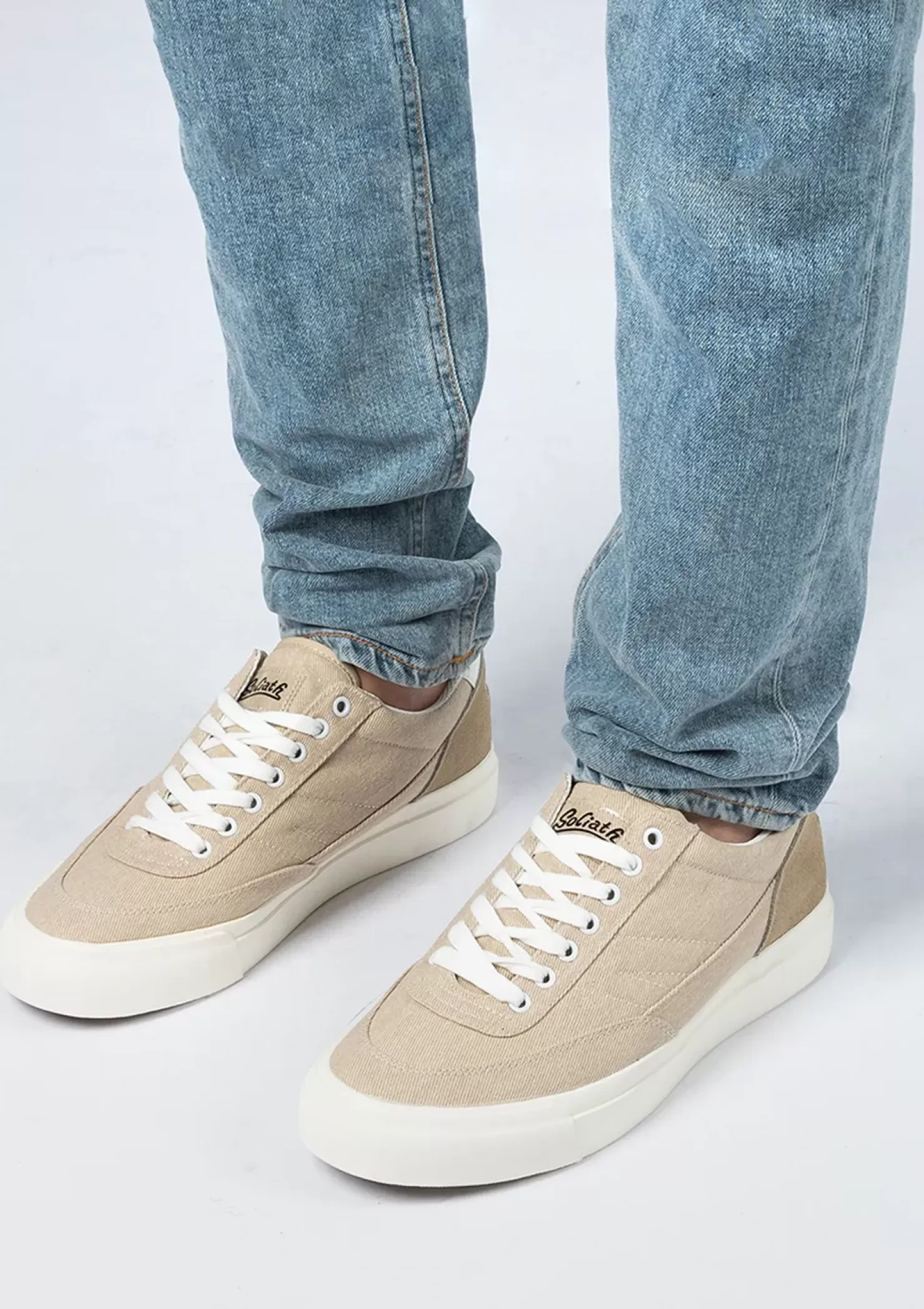 Best Sale Goliath Sneakers In Textile And Suede - Beige Men Sneakers