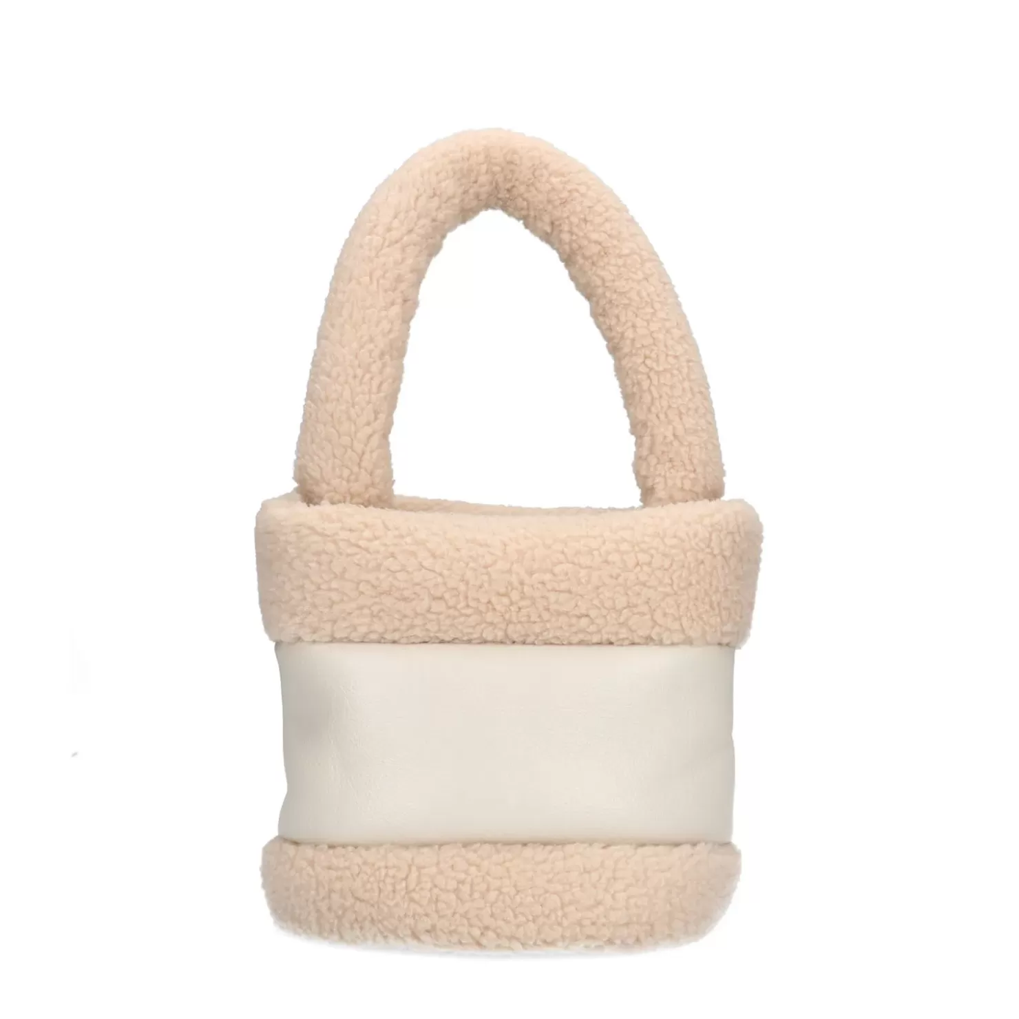 Online Handbag With Fluffy Details - Cognac Women Hand Bags