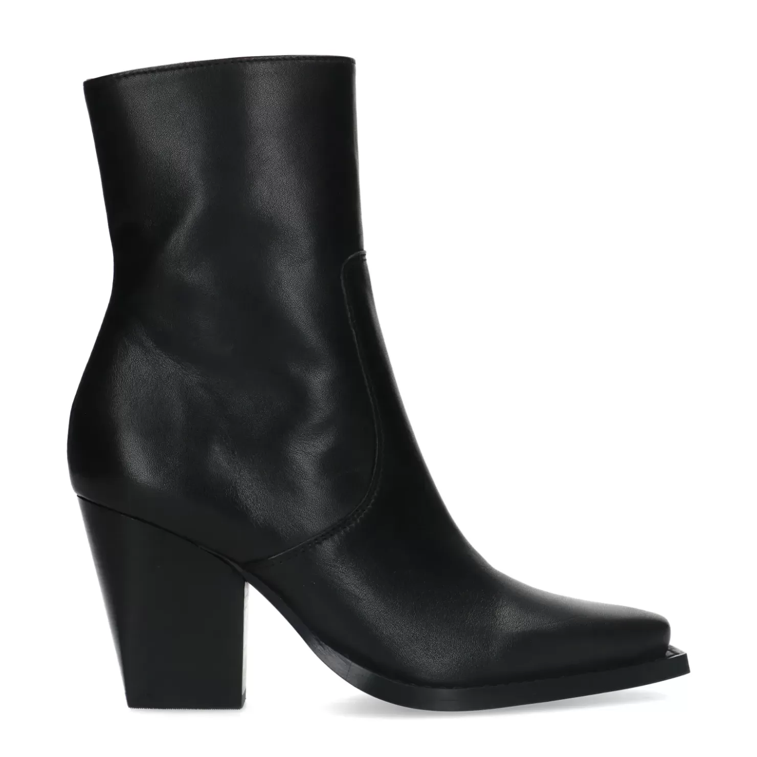 New Heeled Leather Ankle Boots - Black Women Ankle Boots