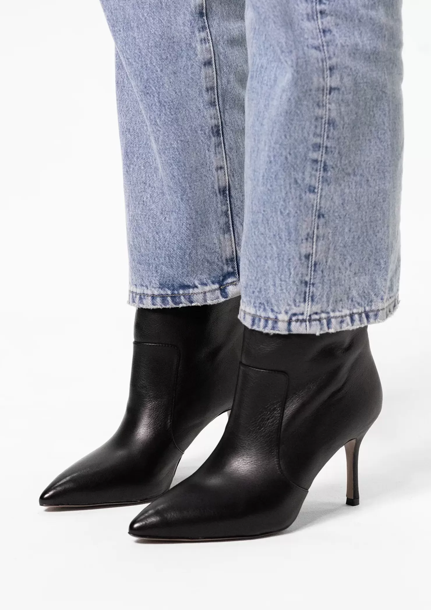 Best Heeled Leather Ankle Boots - Black Women Ankle Boots