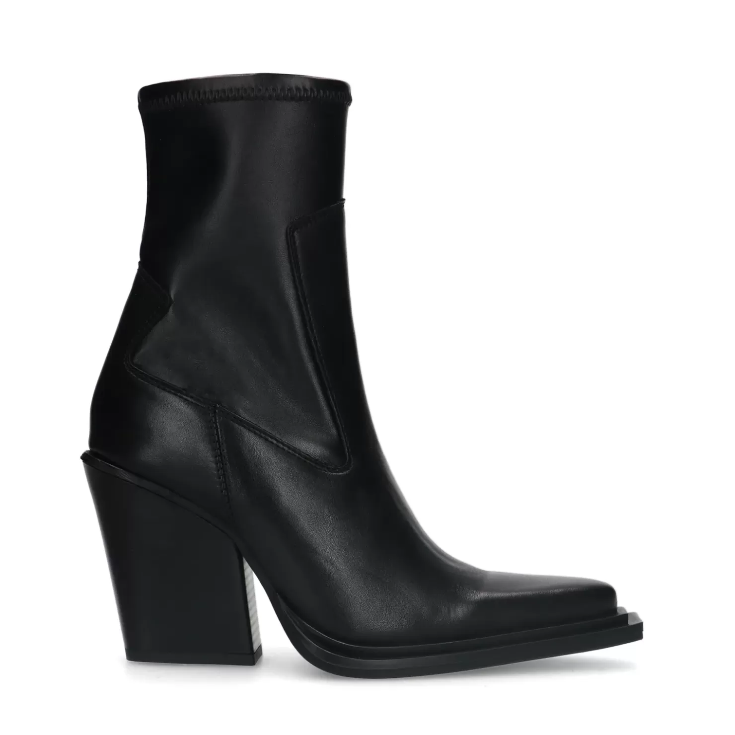 Hot Heeled Leather Ankle Boots - Black Women Ankle Boots