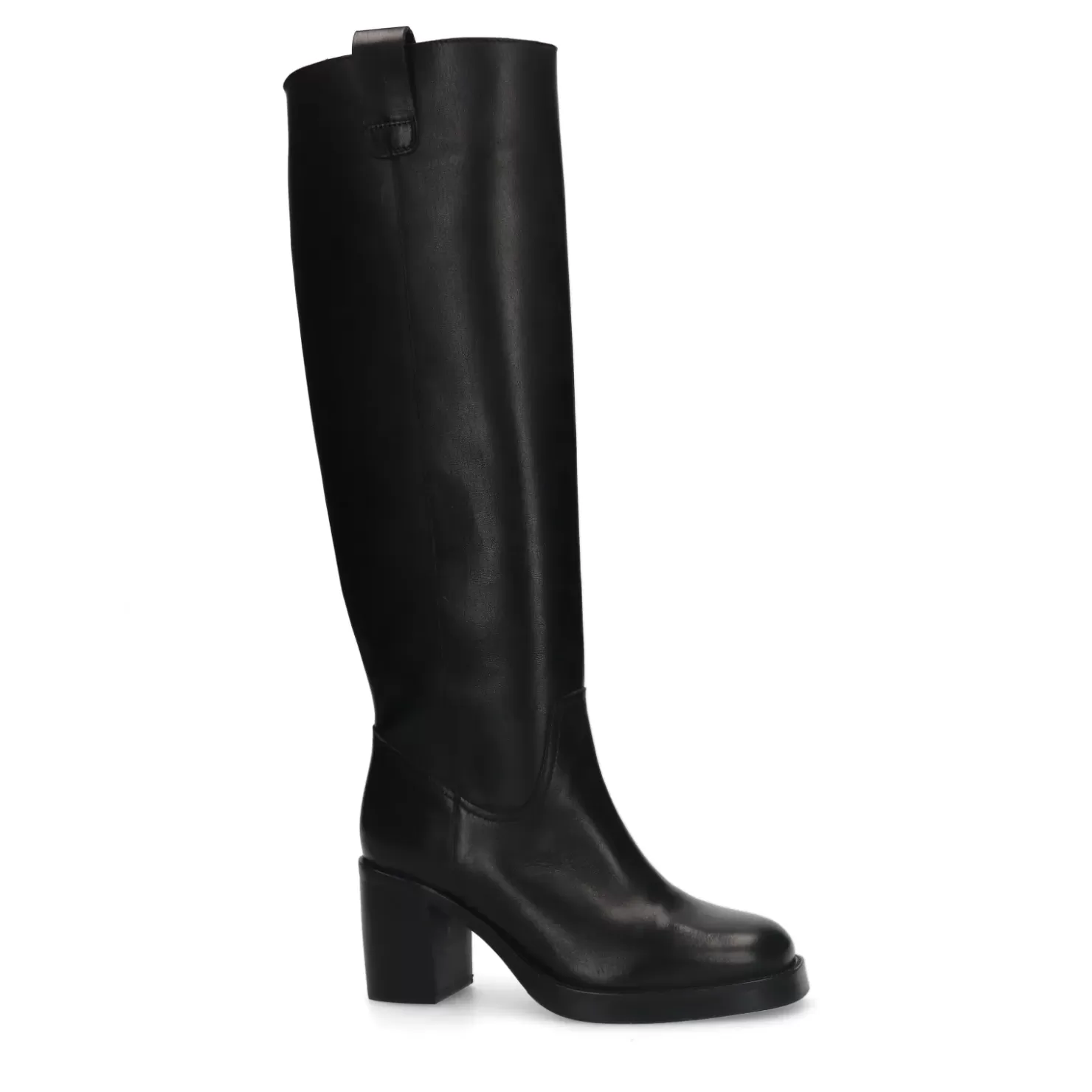 Sale Heeled Leather Boots - Black Women Ankle Boots