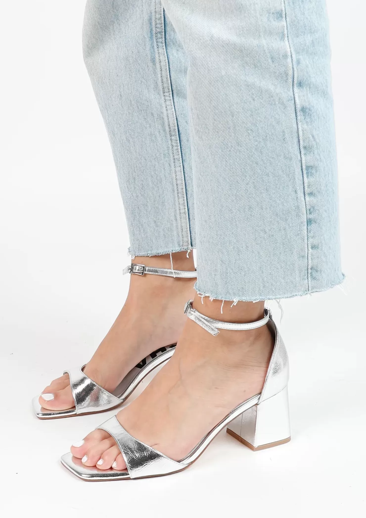 Cheap Heeled Sandals - Silver Women Sandals