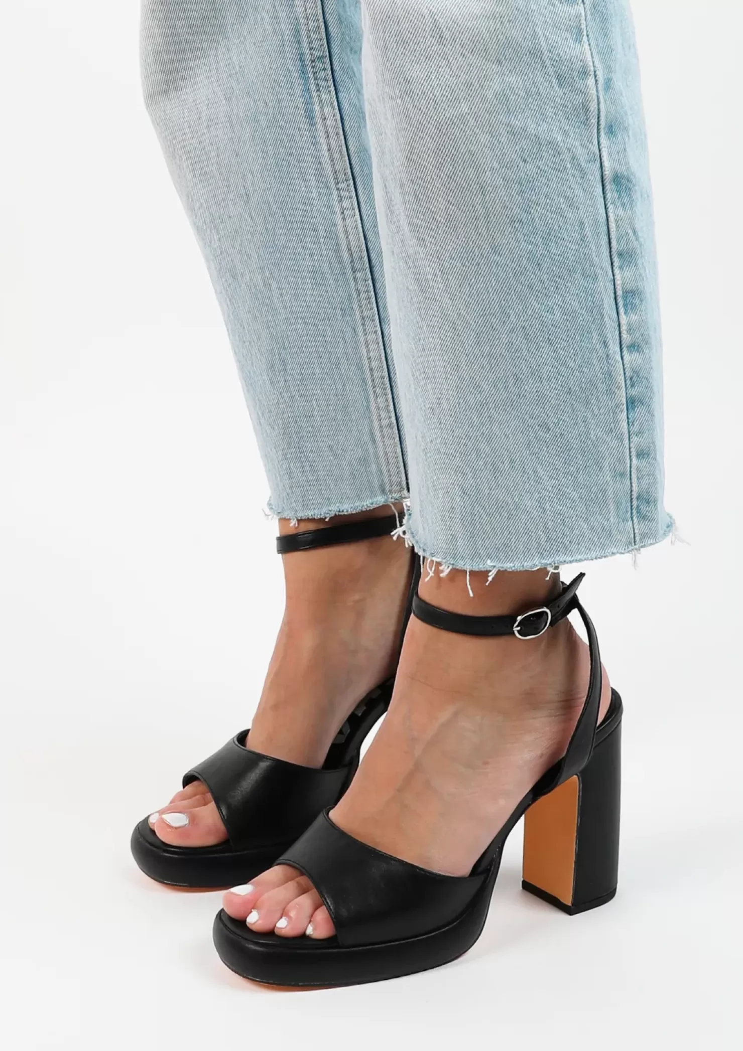 Online Heeled Sandals With Platform - Black Women Sandals