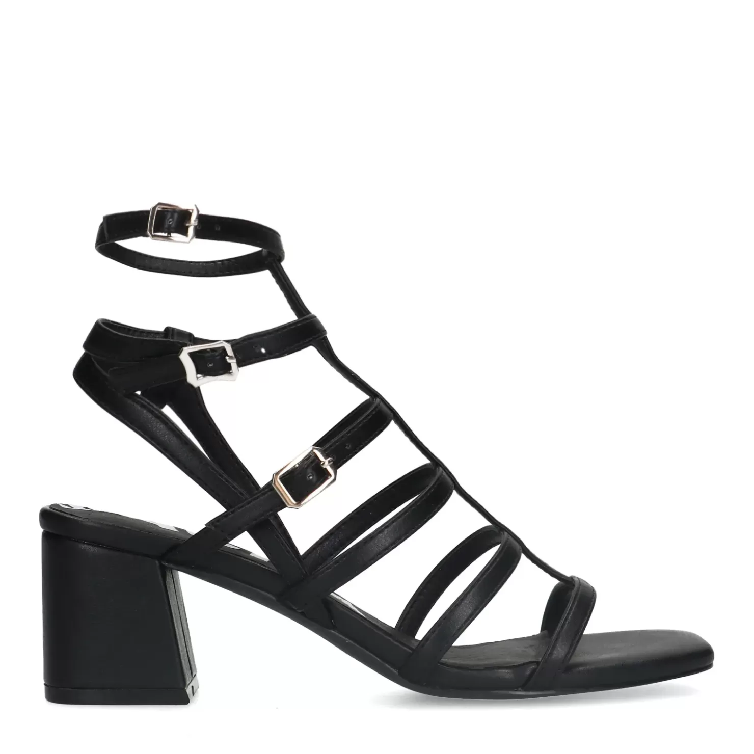 Fashion Heeled Sandals With Straps - Black Women Sandals