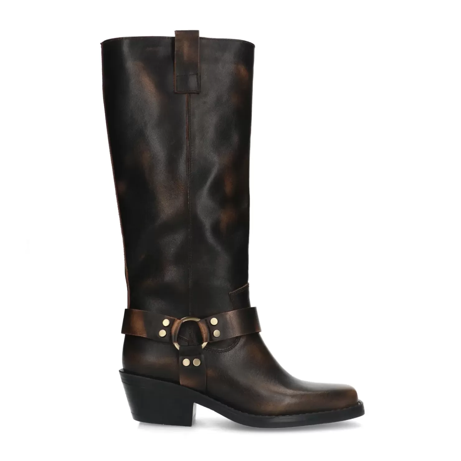 Outlet High Biker Boots - Delave Brown Women Ankle Boots