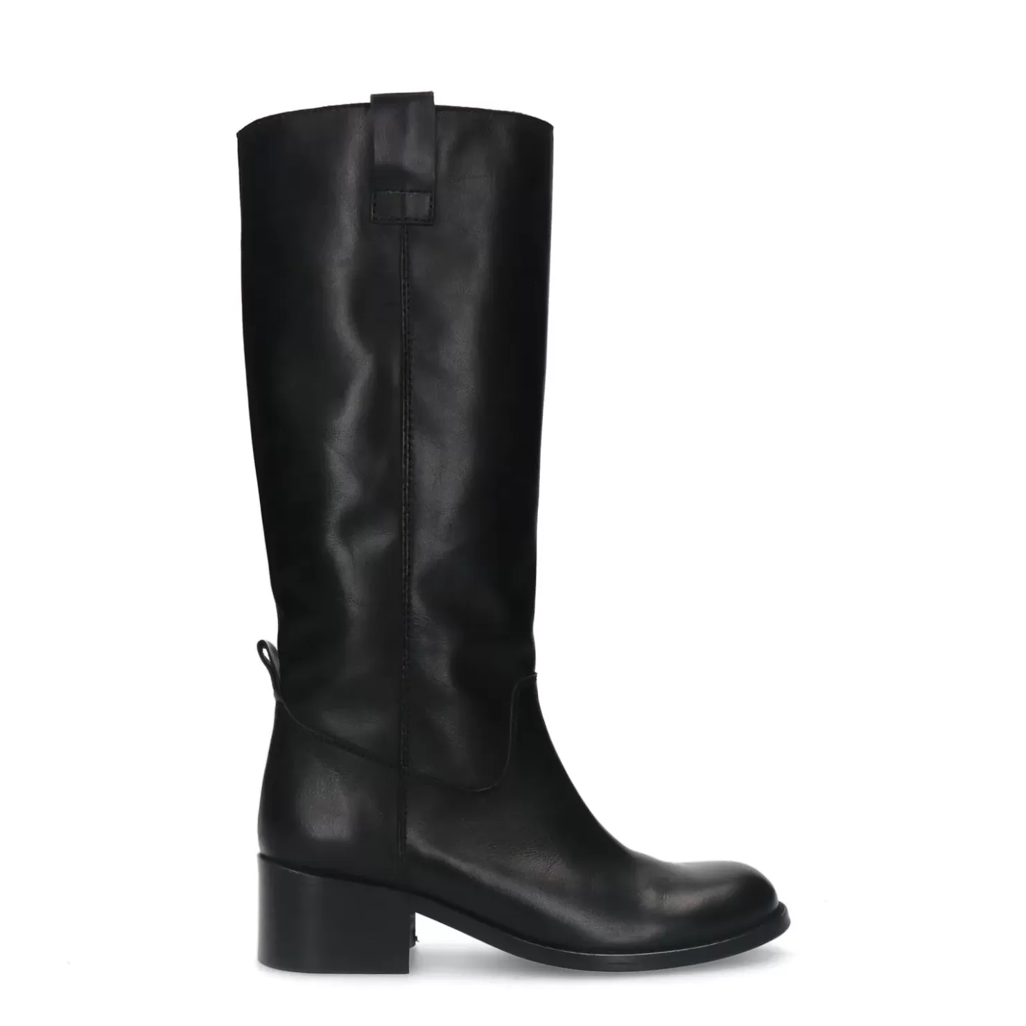 Shop High Heel Leather Boots - Black Women Ankle Boots