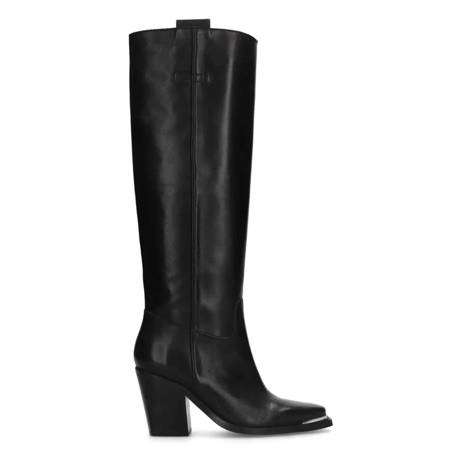 New High Leather Cowboy Boots - Black Women Ankle Boots