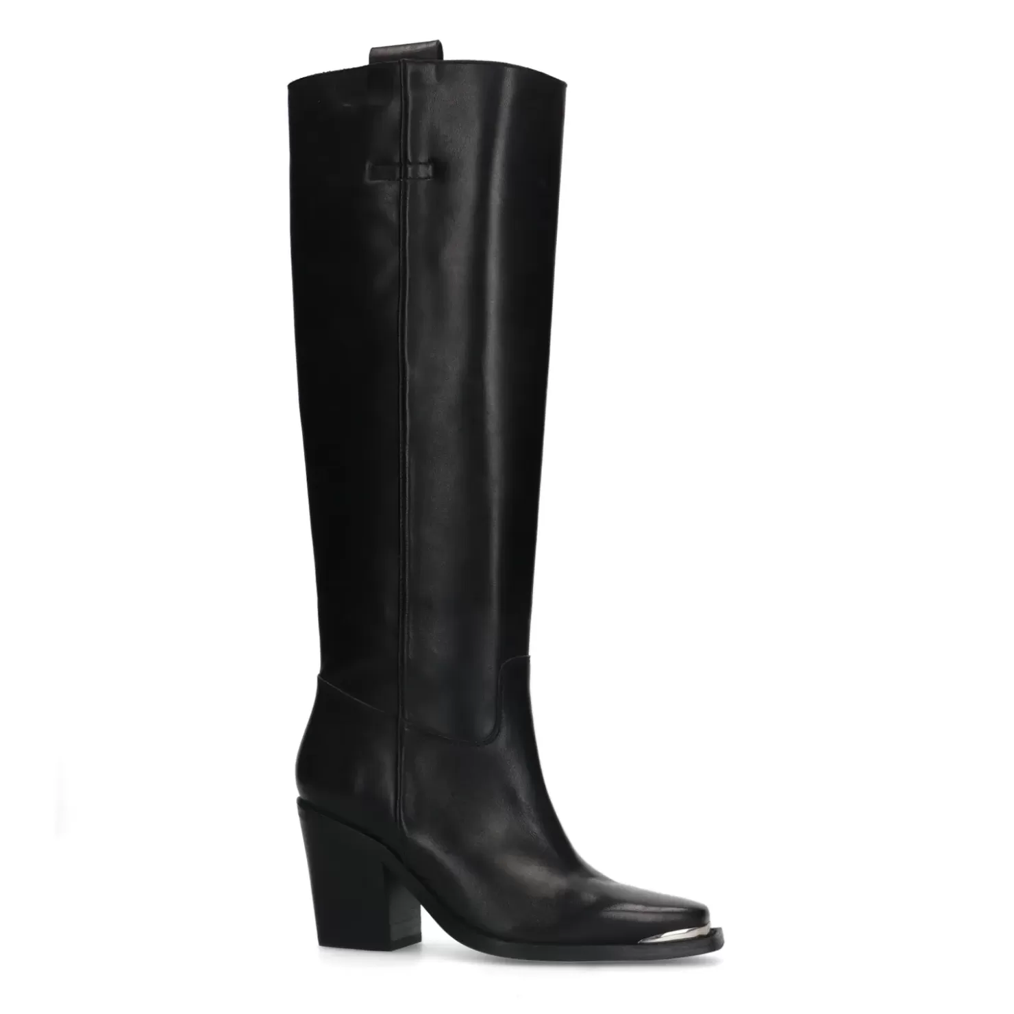 New High Leather Cowboy Boots - Black Women Ankle Boots