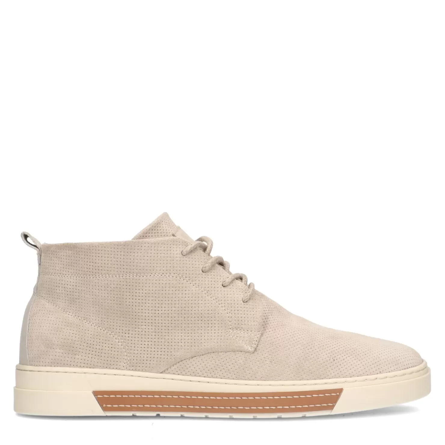 Best Sale High Top Leather Sneakers - Beige Men Sneakers