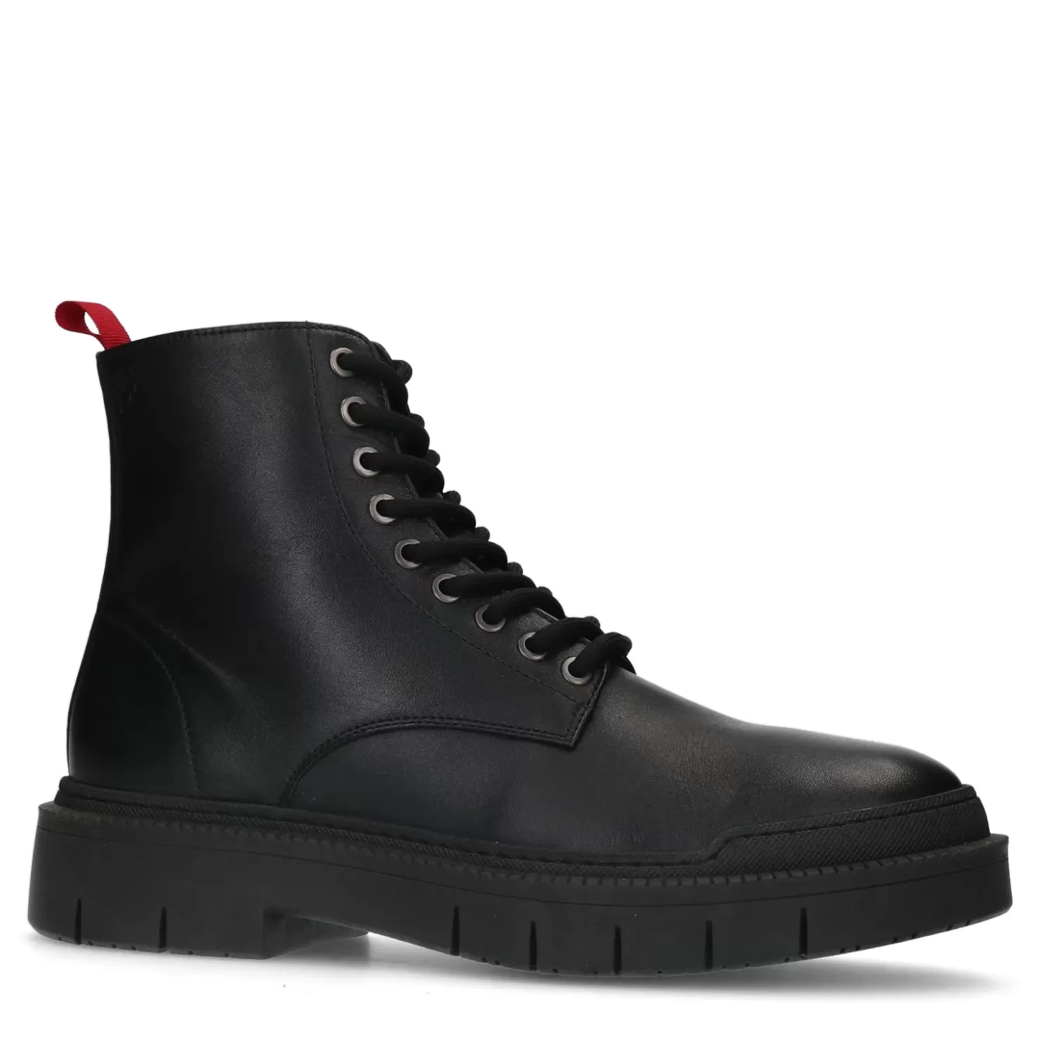 Clearance Lace-Up Leather Ankle Boots - Black Men Boots