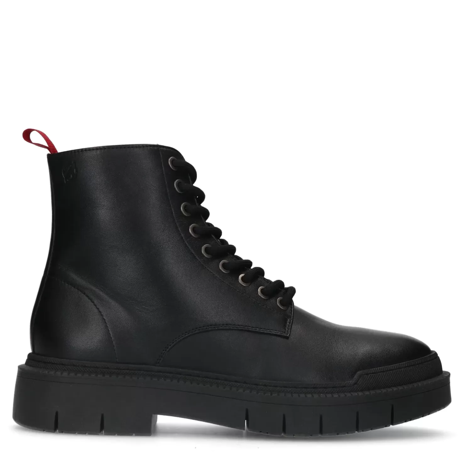 Clearance Lace-Up Leather Ankle Boots - Black Men Boots