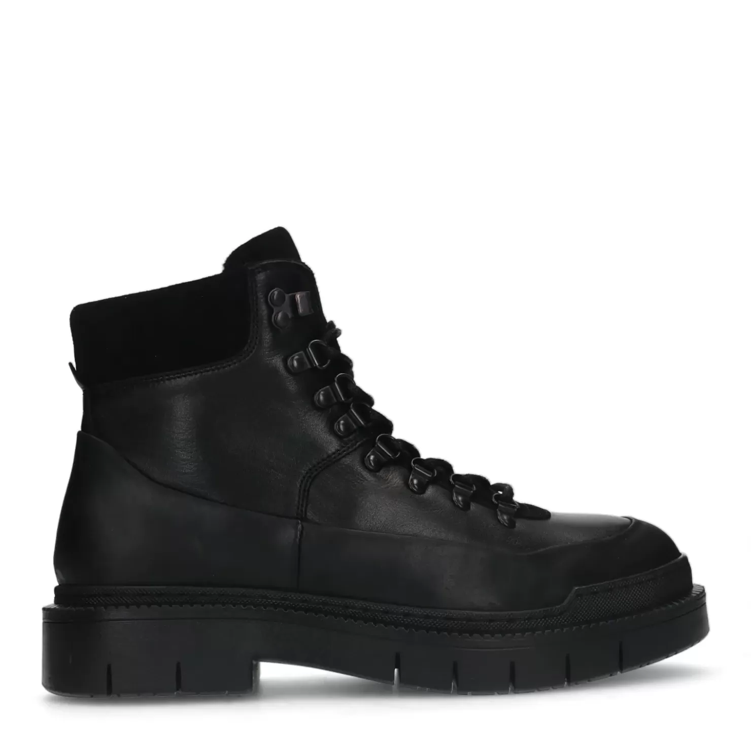 Cheap Lace-Up Leather Boots - Black Men Boots