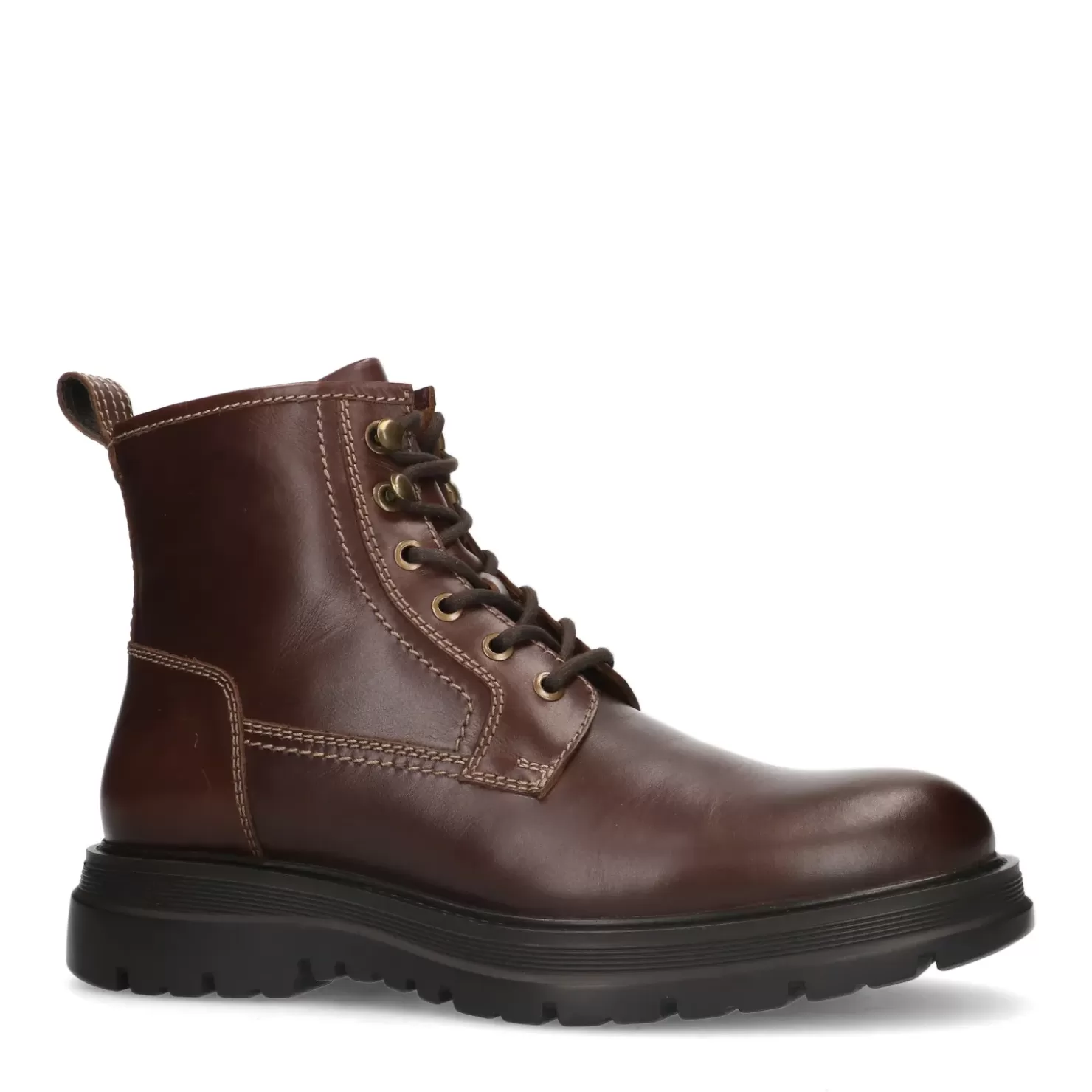 Shop Lace-Up Leather Boots - Burgundy Men Boots