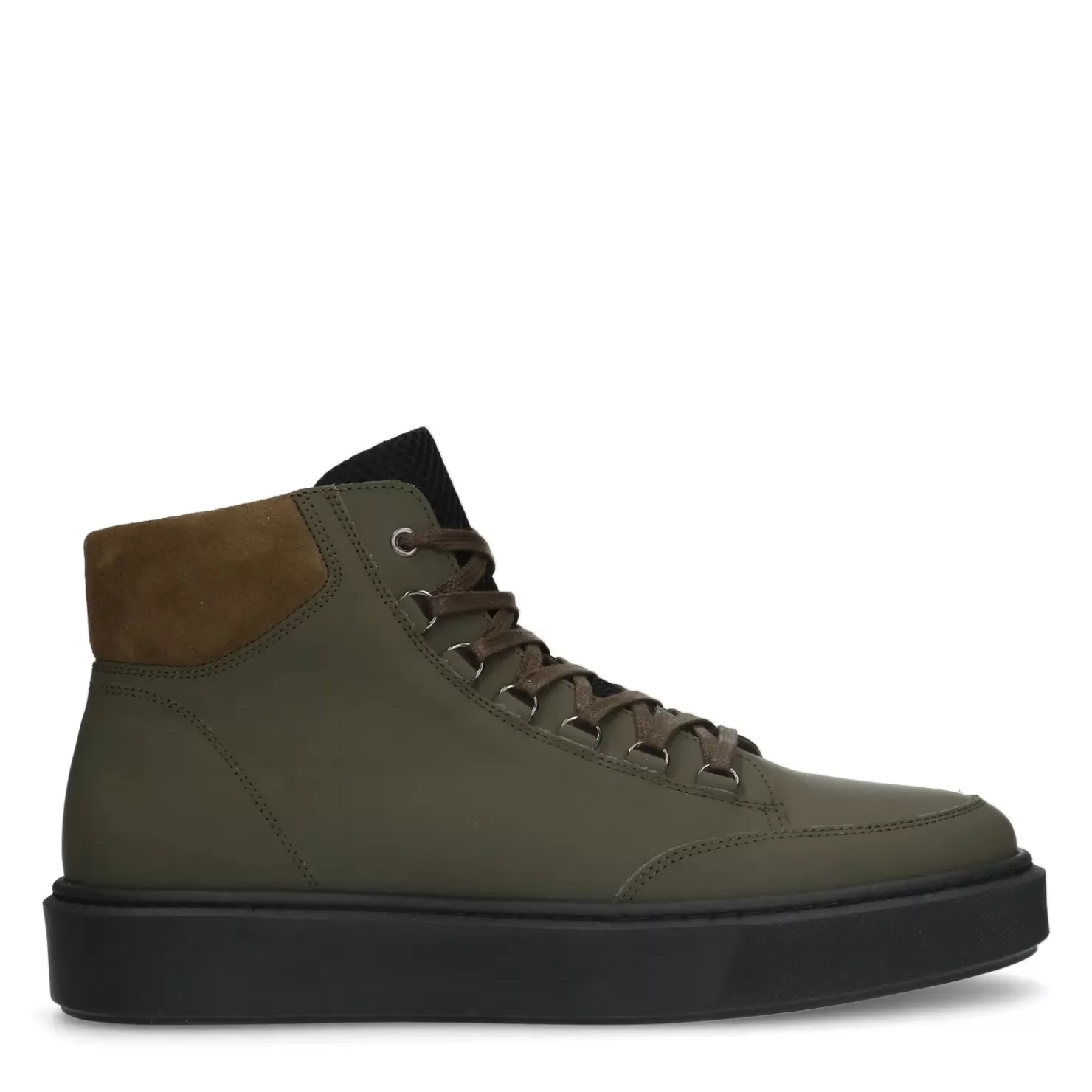 Flash Sale Lace-Up Leather Boots - Khaki Men Boots