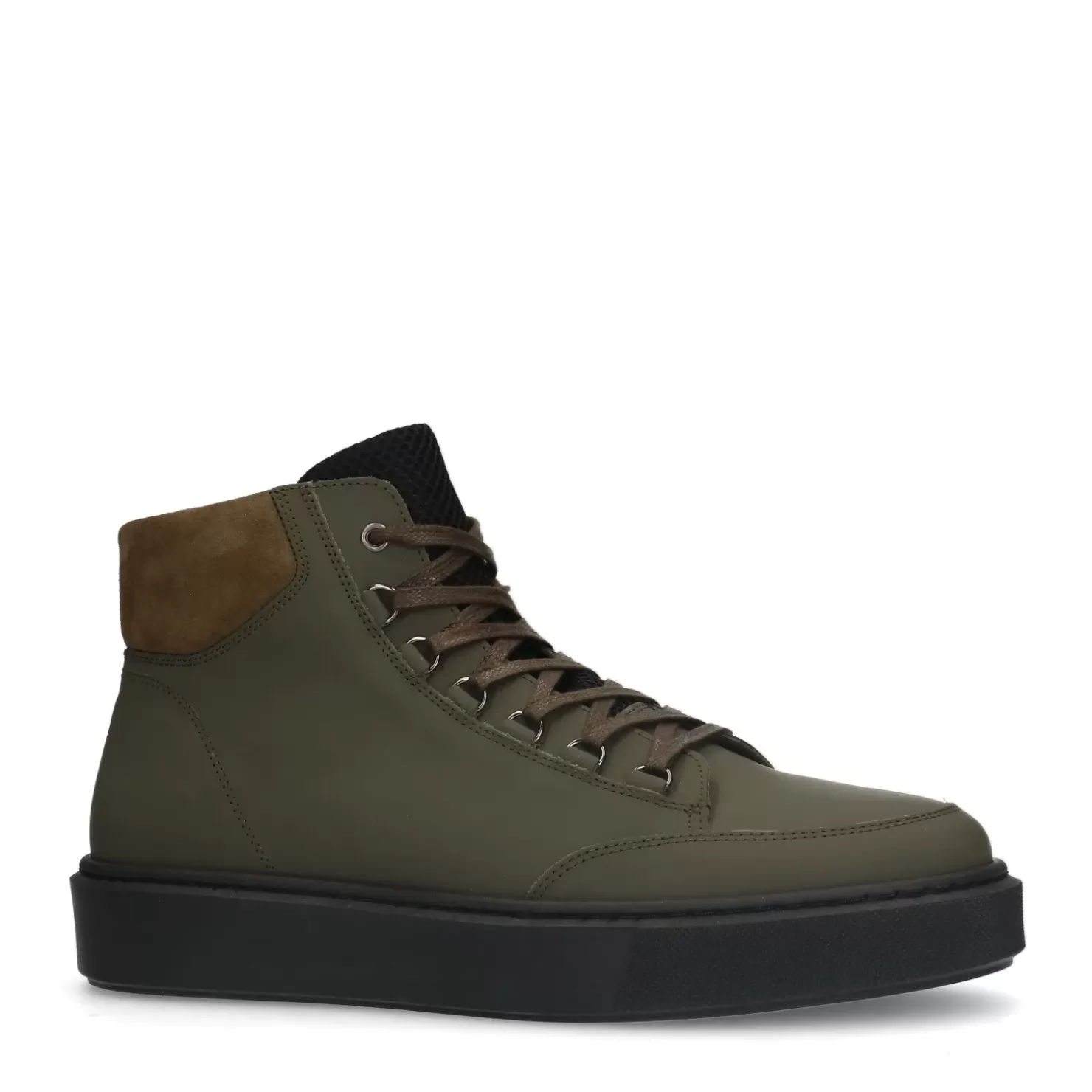 Flash Sale Lace-Up Leather Boots - Khaki Men Boots