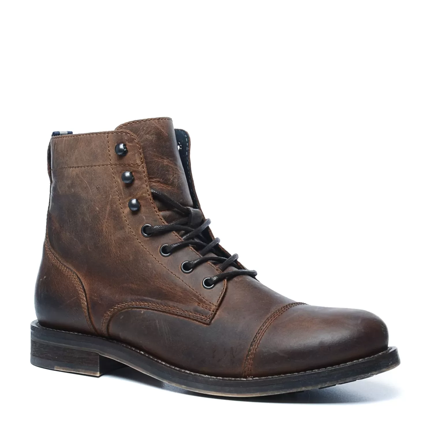 Best Lace-Up Leather Boots With Insert - Brown Men Boots