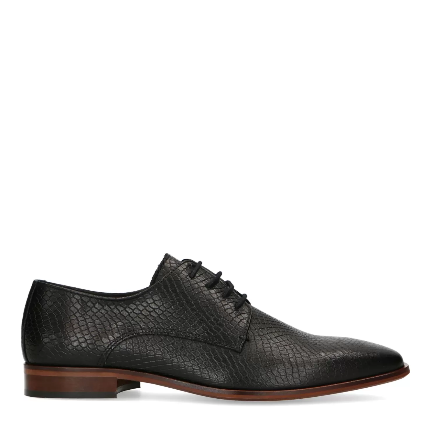 Outlet Lace-Up Leather Shoes - Black Men Lace-Up Shoes