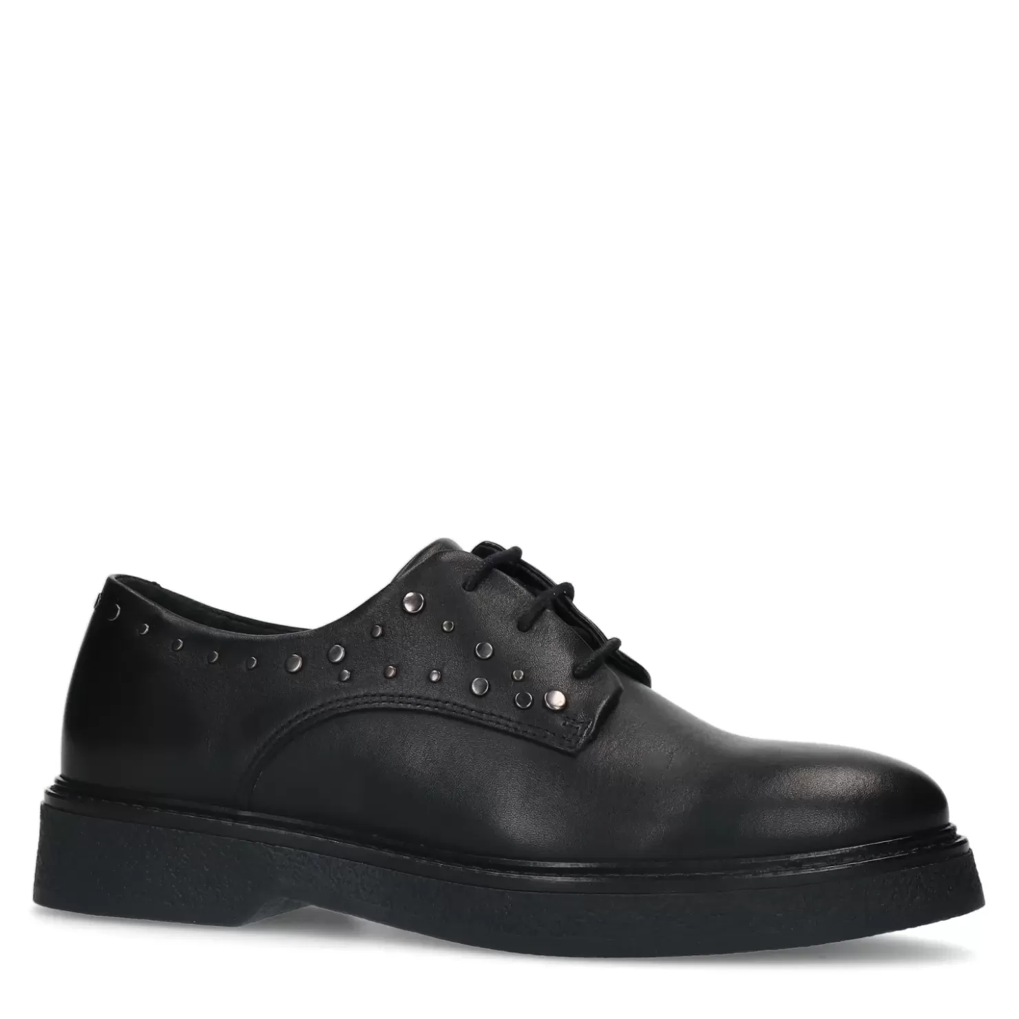 Online Lace-Up Shoes With Studs - Black Women Lace-Up Shoes