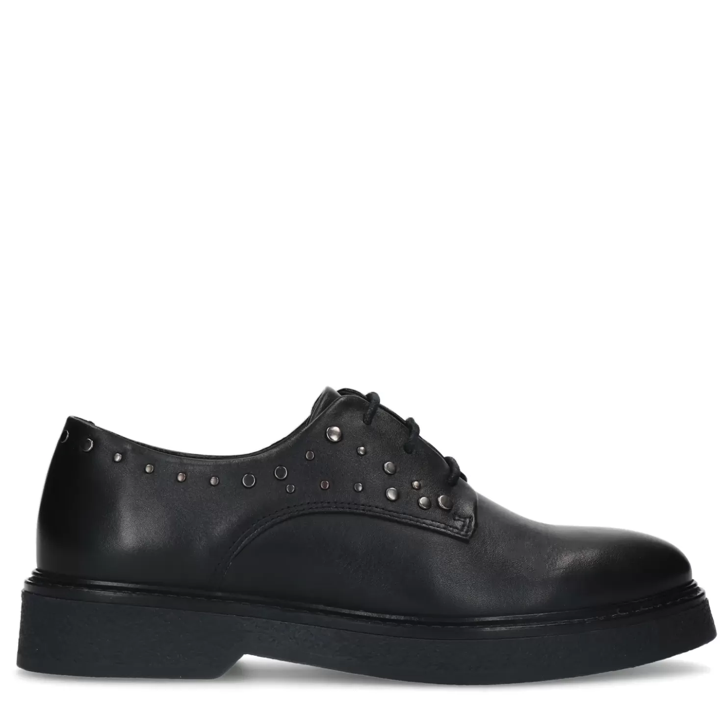 Online Lace-Up Shoes With Studs - Black Women Lace-Up Shoes