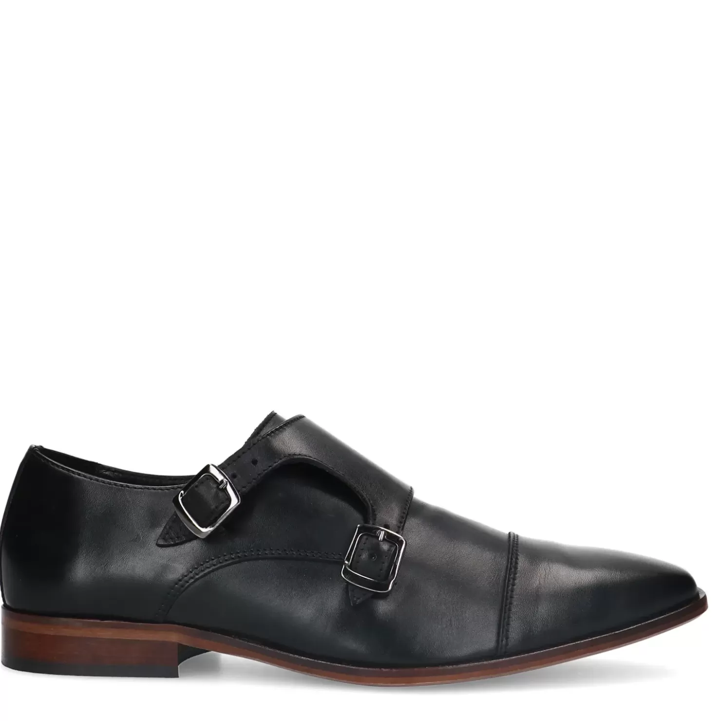 Cheap Leather Buckle Shoes - Black Men Buckle Shoes