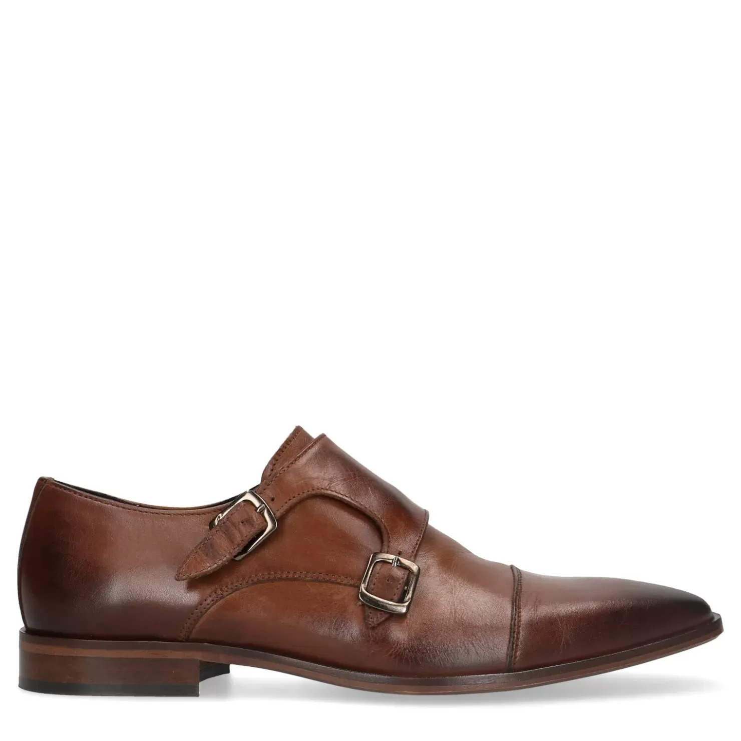 Fashion Leather Buckle Shoes - Brown Men Buckle Shoes