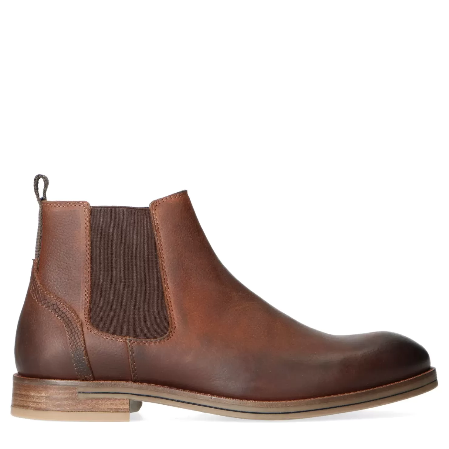 Outlet Leather Chelsea Boots - Brown Men Boots