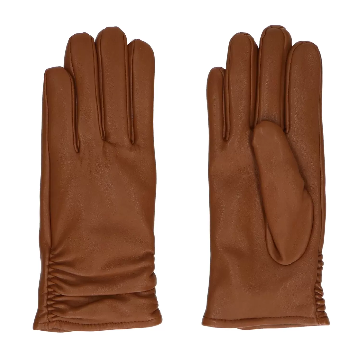 Outlet Leather Gloves - Brown Women Gloves