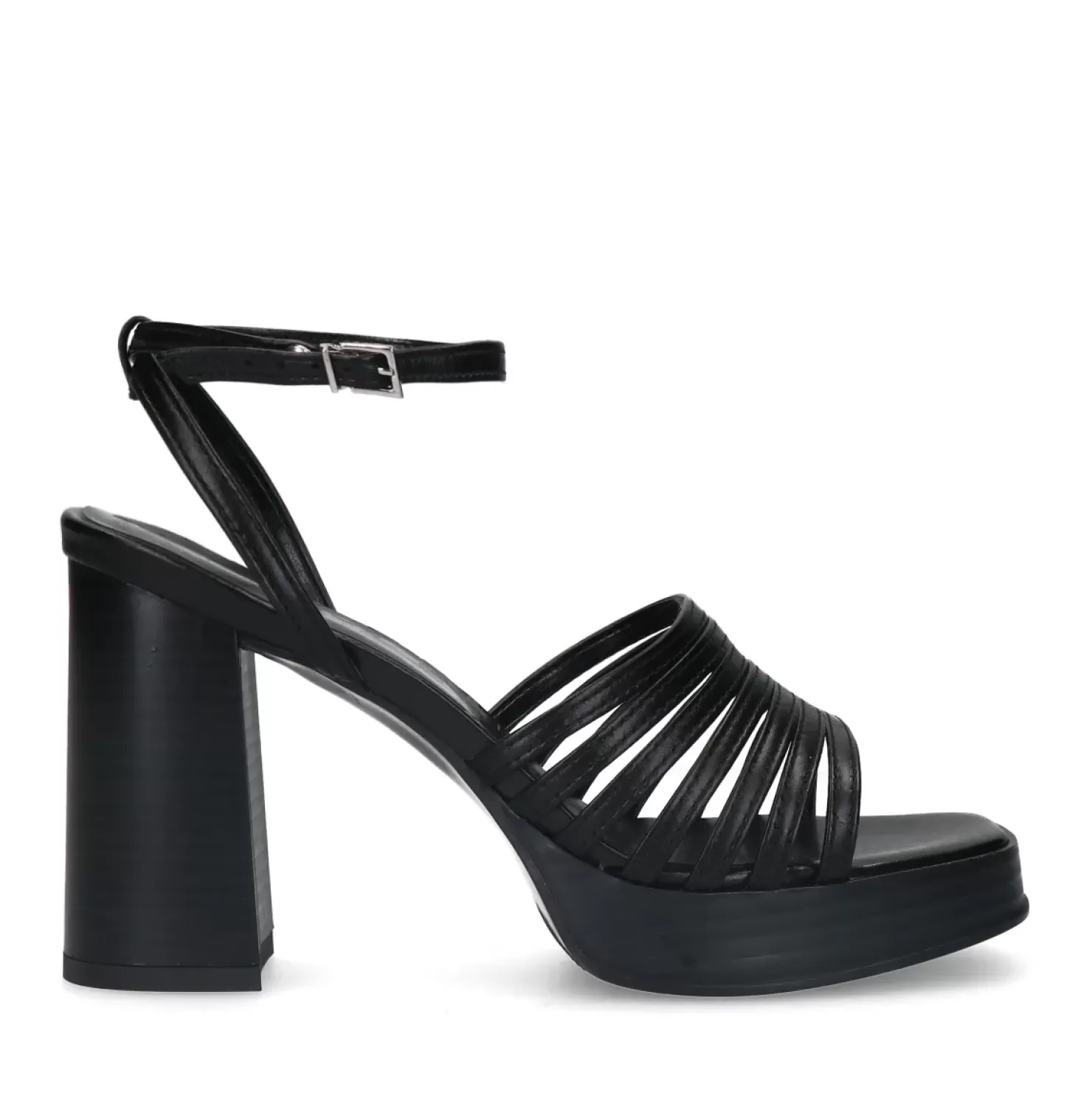 Sale Leather Heeled Sandals - Black Women Sandals