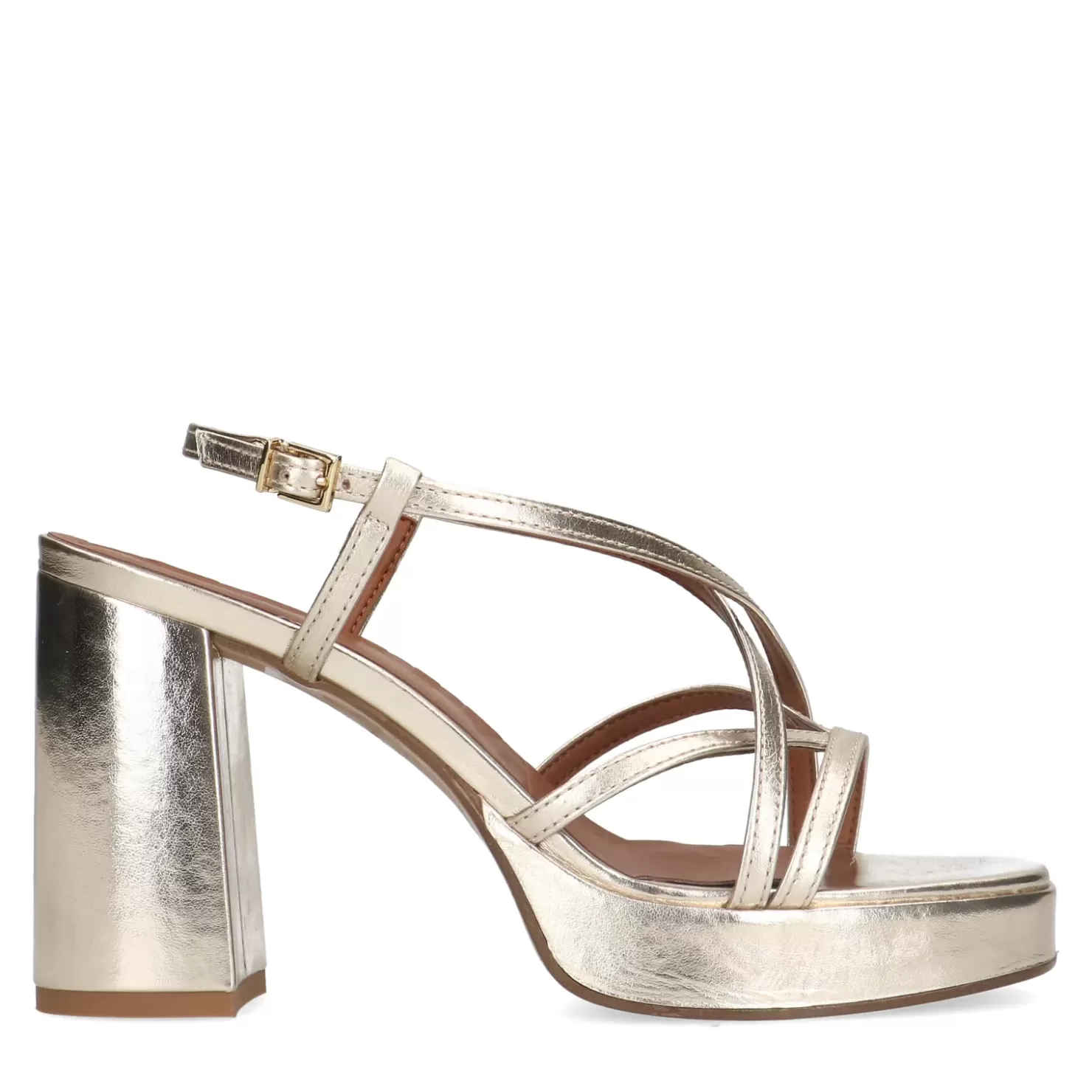 Best Leather Heeled Sandals - Gold Women Sandals