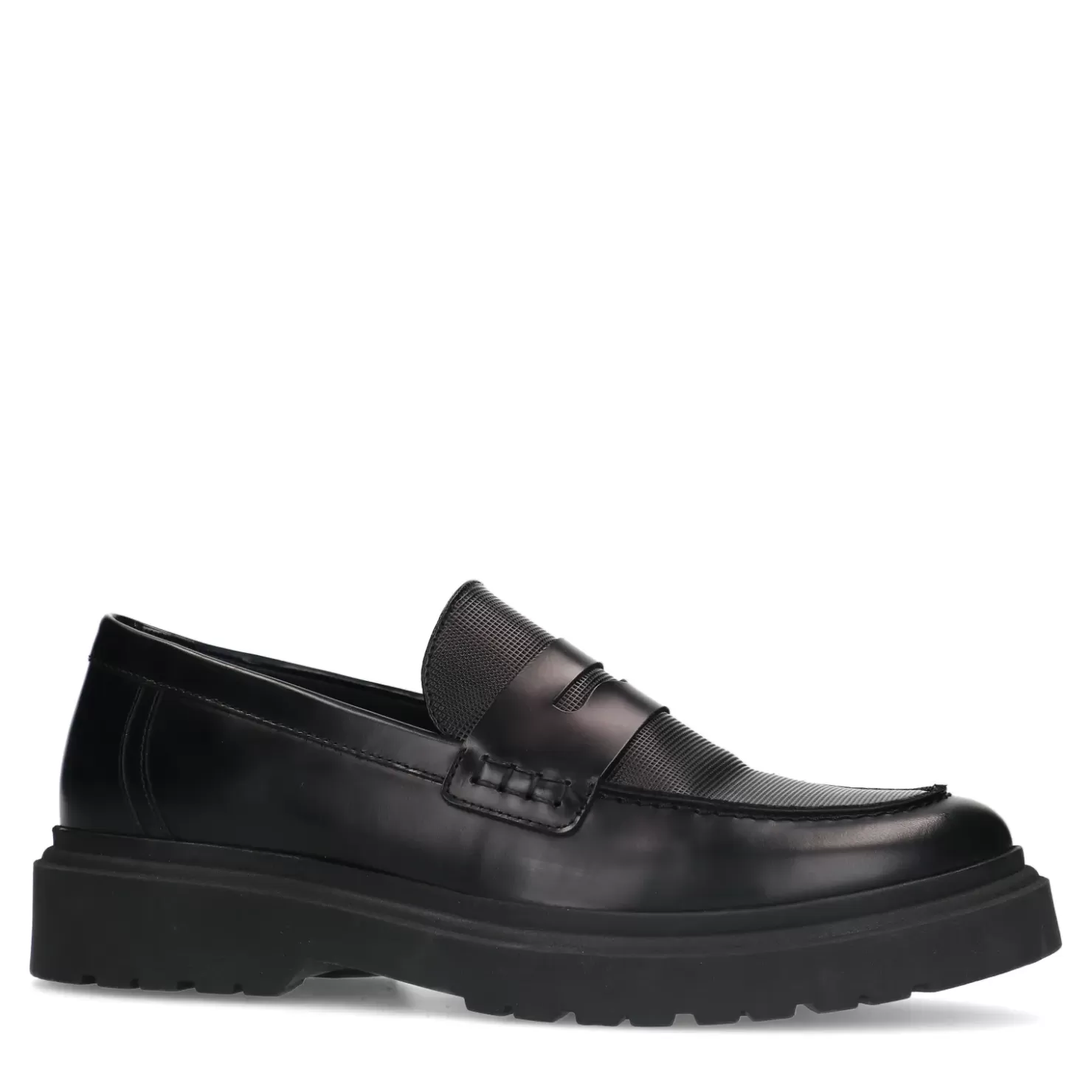 Fashion Leather Loafers - Black Men Moccasins