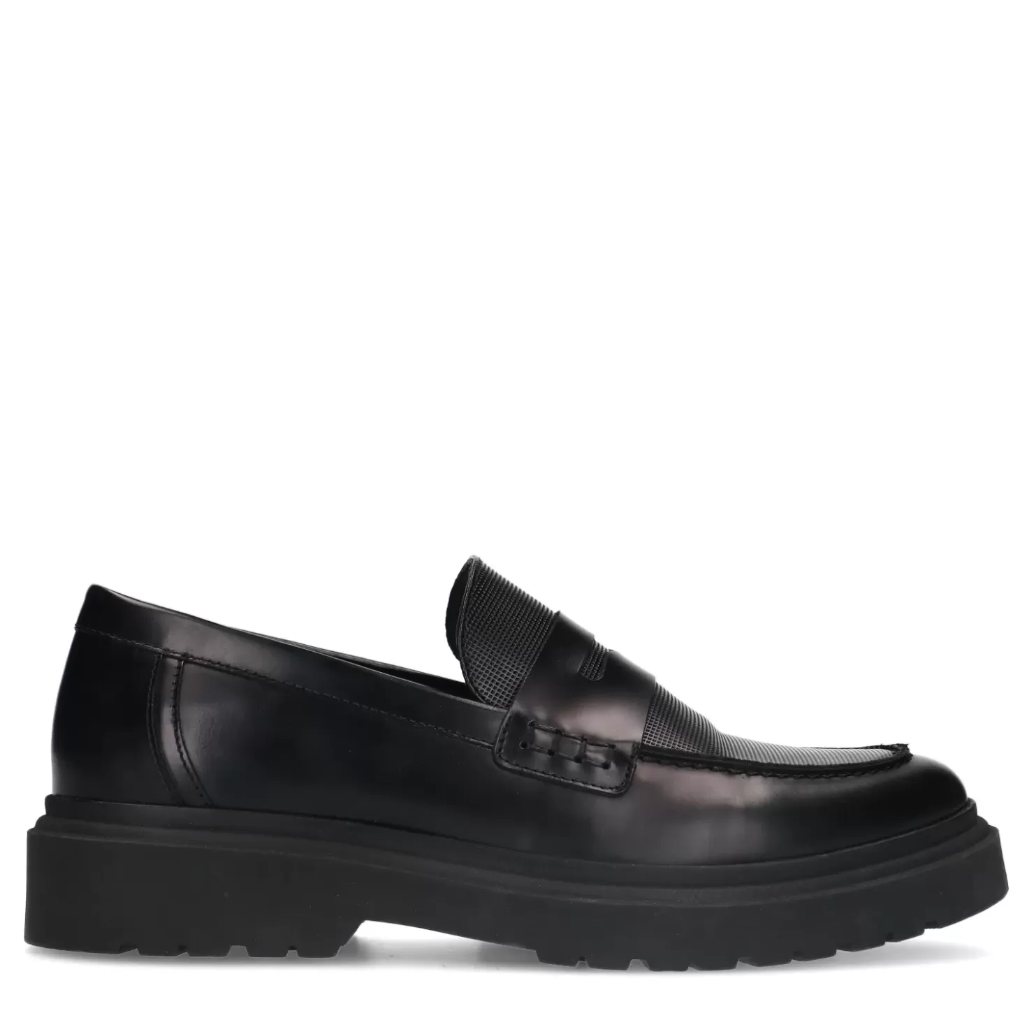 Fashion Leather Loafers - Black Men Moccasins