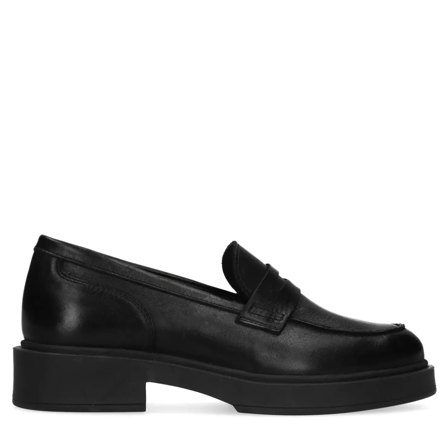 Shop Leather Penny Loafers - Black Women Moccasins