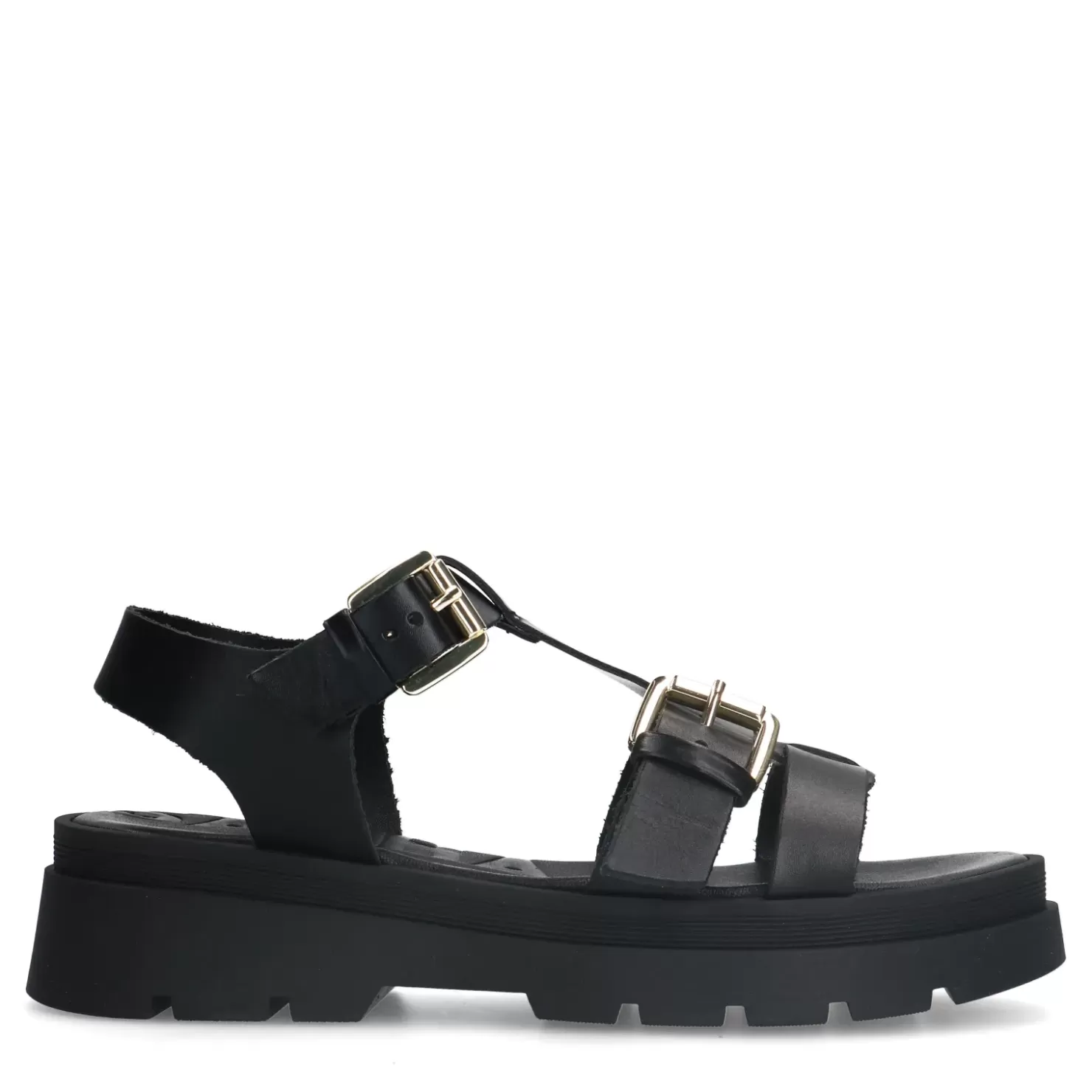 Store Leather Platform Sandals - Black Women Sandals